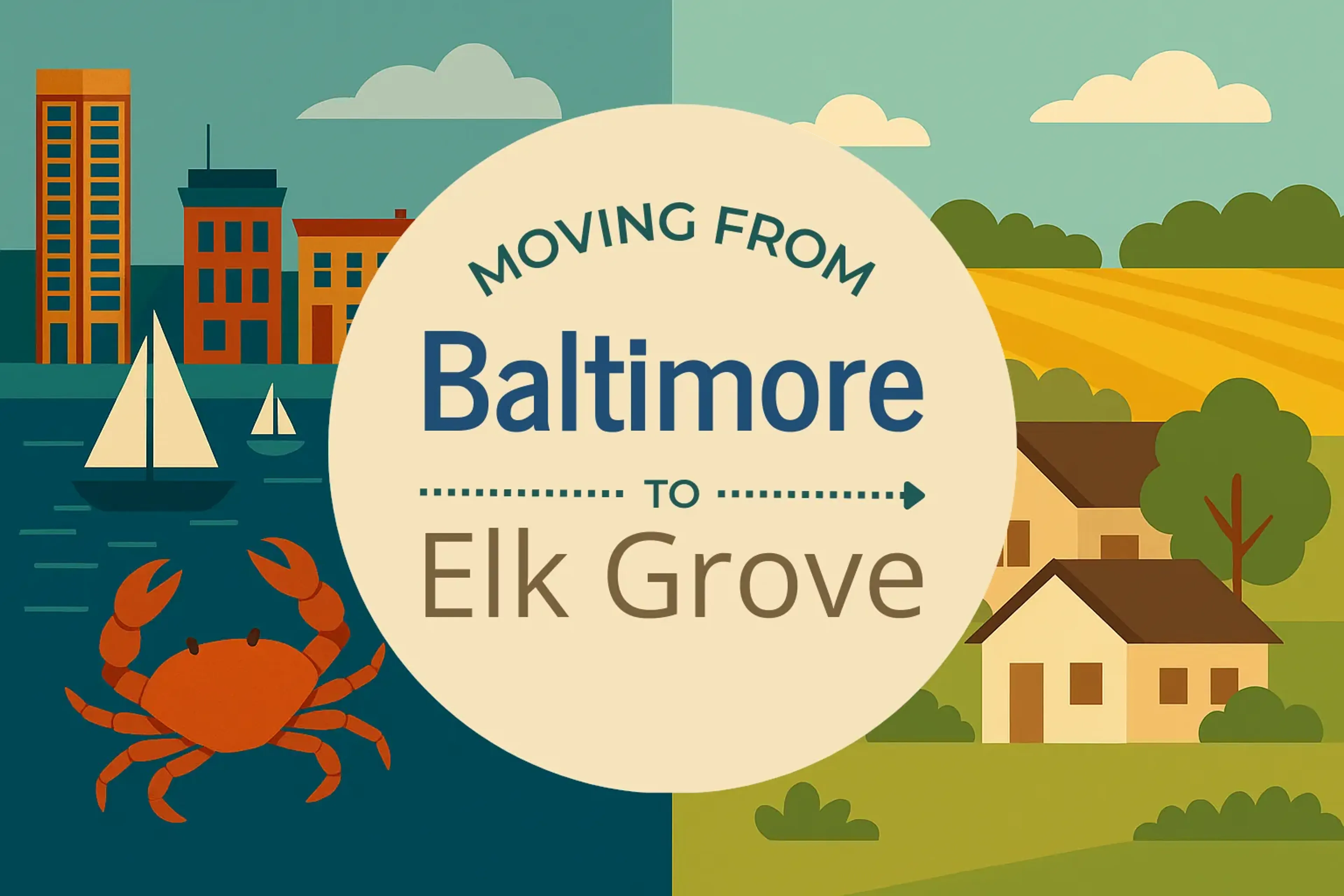 Side-by-side comparison of Baltimore to Elk Grove moving companies