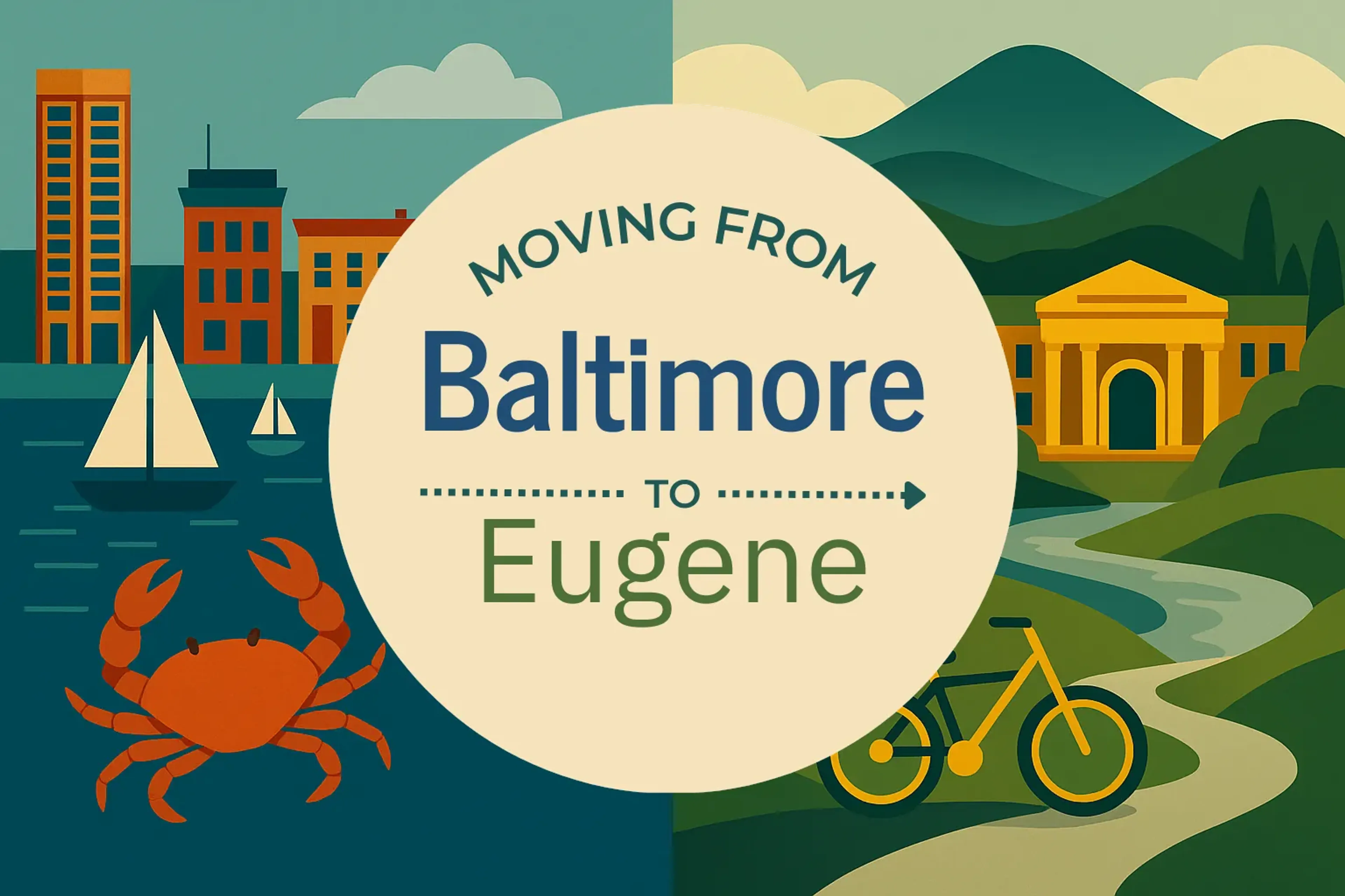 Side-by-side comparison of Baltimore to Eugene moving companies