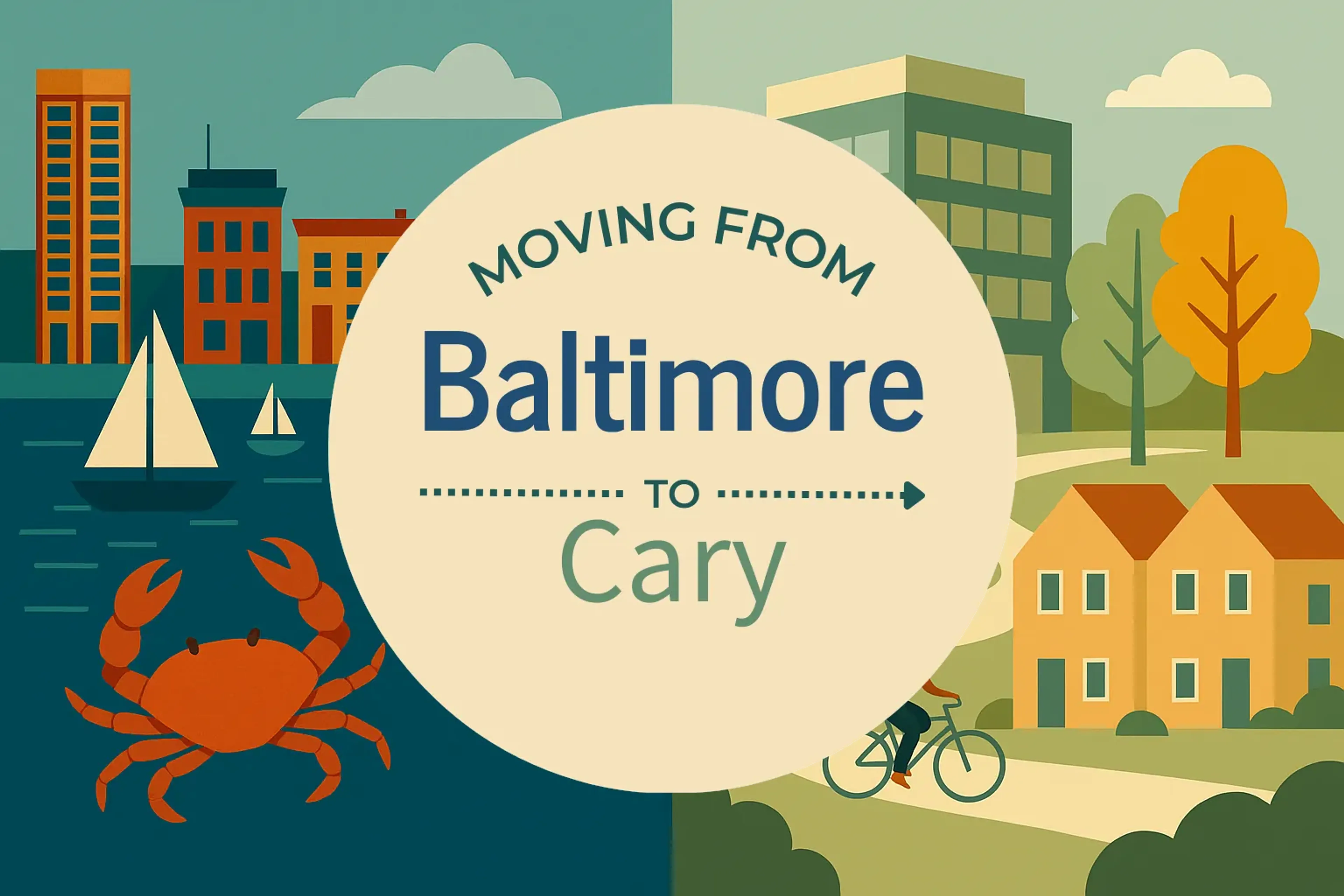 Side-by-side comparison of Baltimore to Cary moving companies