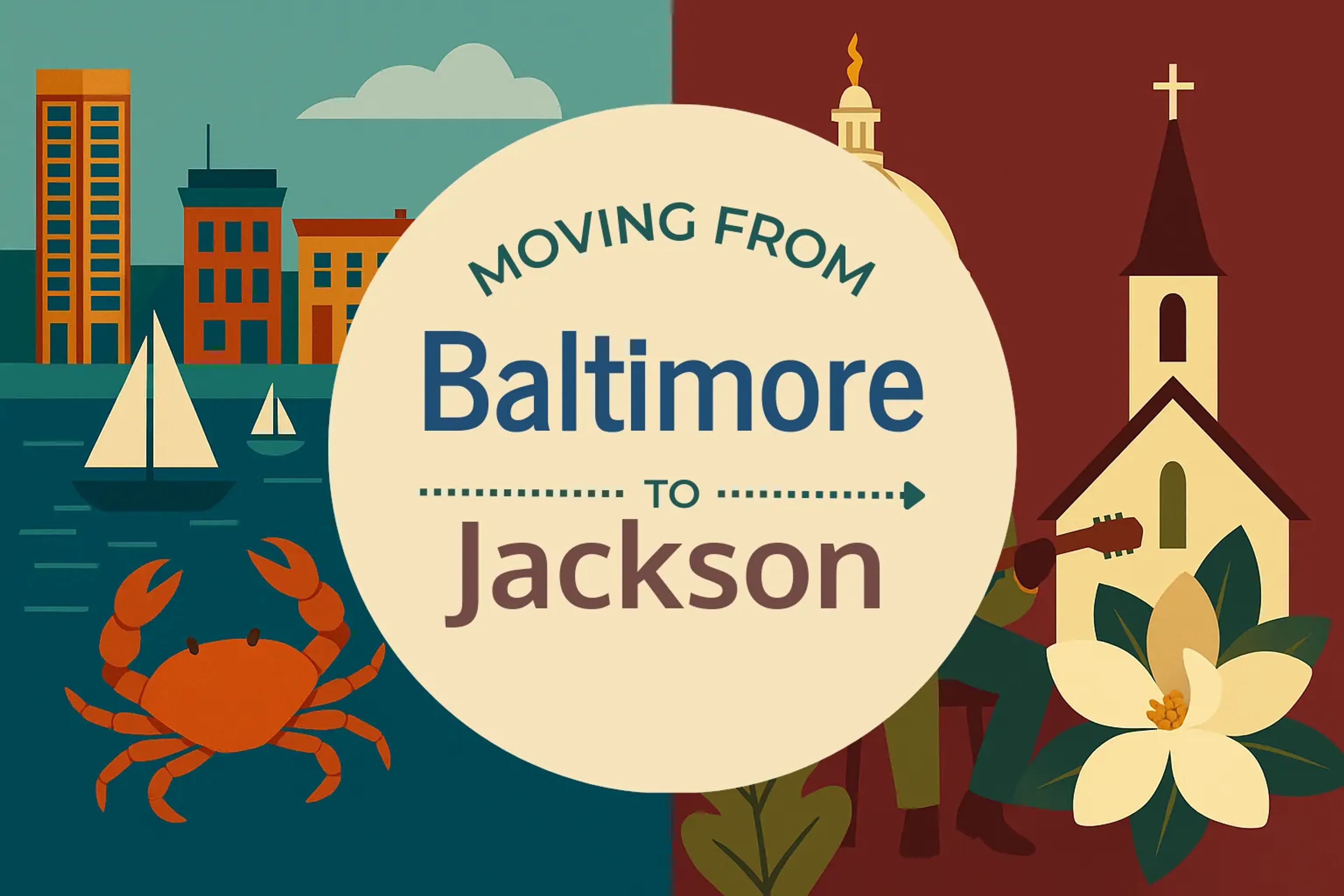 Side-by-side comparison of Baltimore to Jackson moving companies