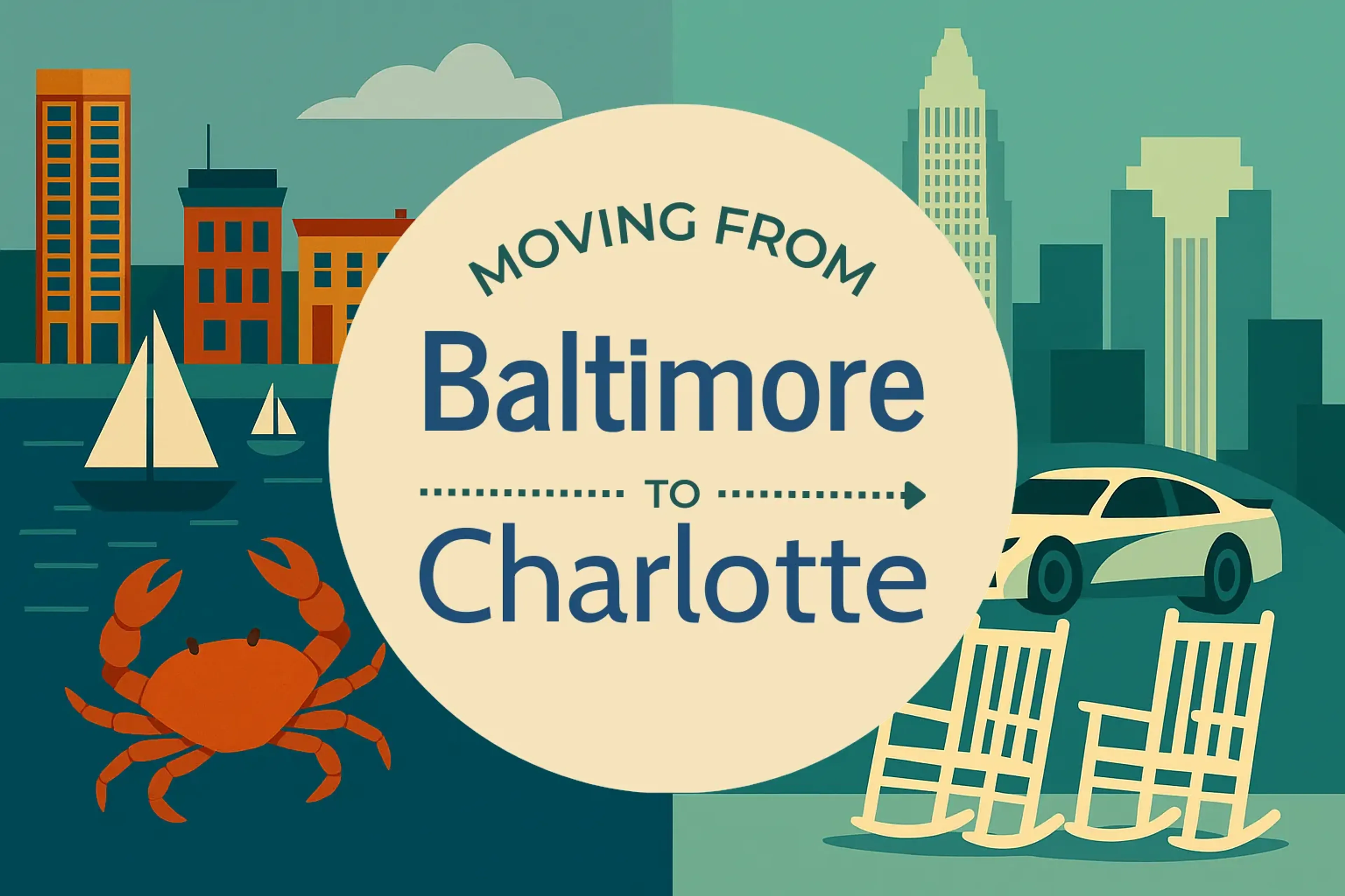 Side-by-side comparison of Baltimore to Charlotte moving companies