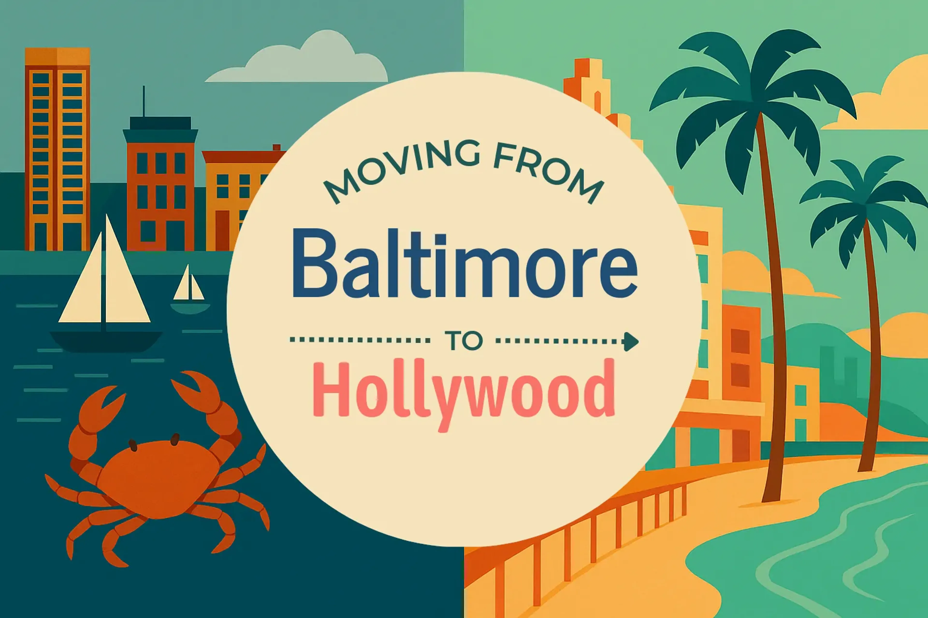 Side-by-side comparison of Baltimore to Hollywood moving companies