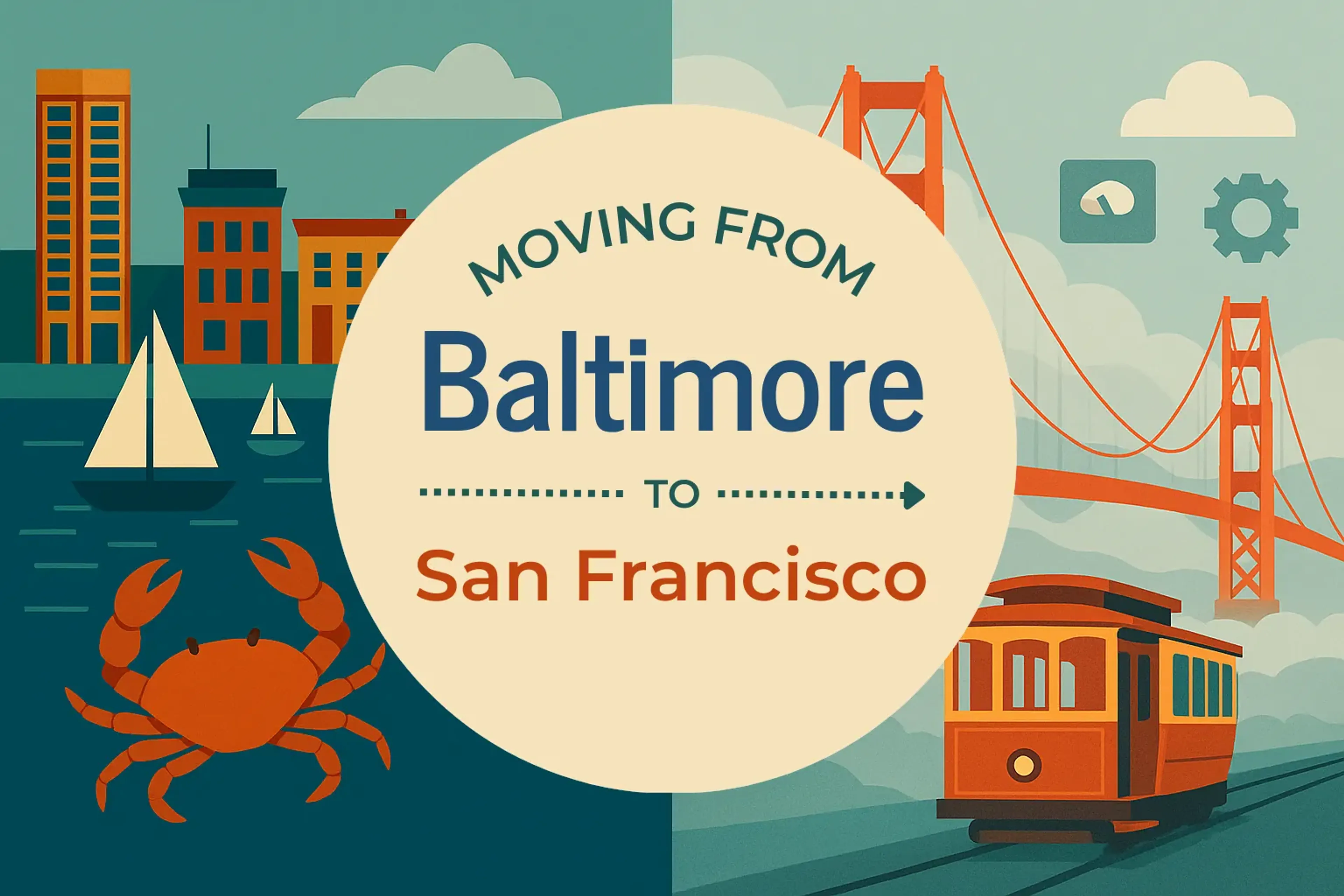 Side-by-side comparison of Baltimore to San Francisco moving companies