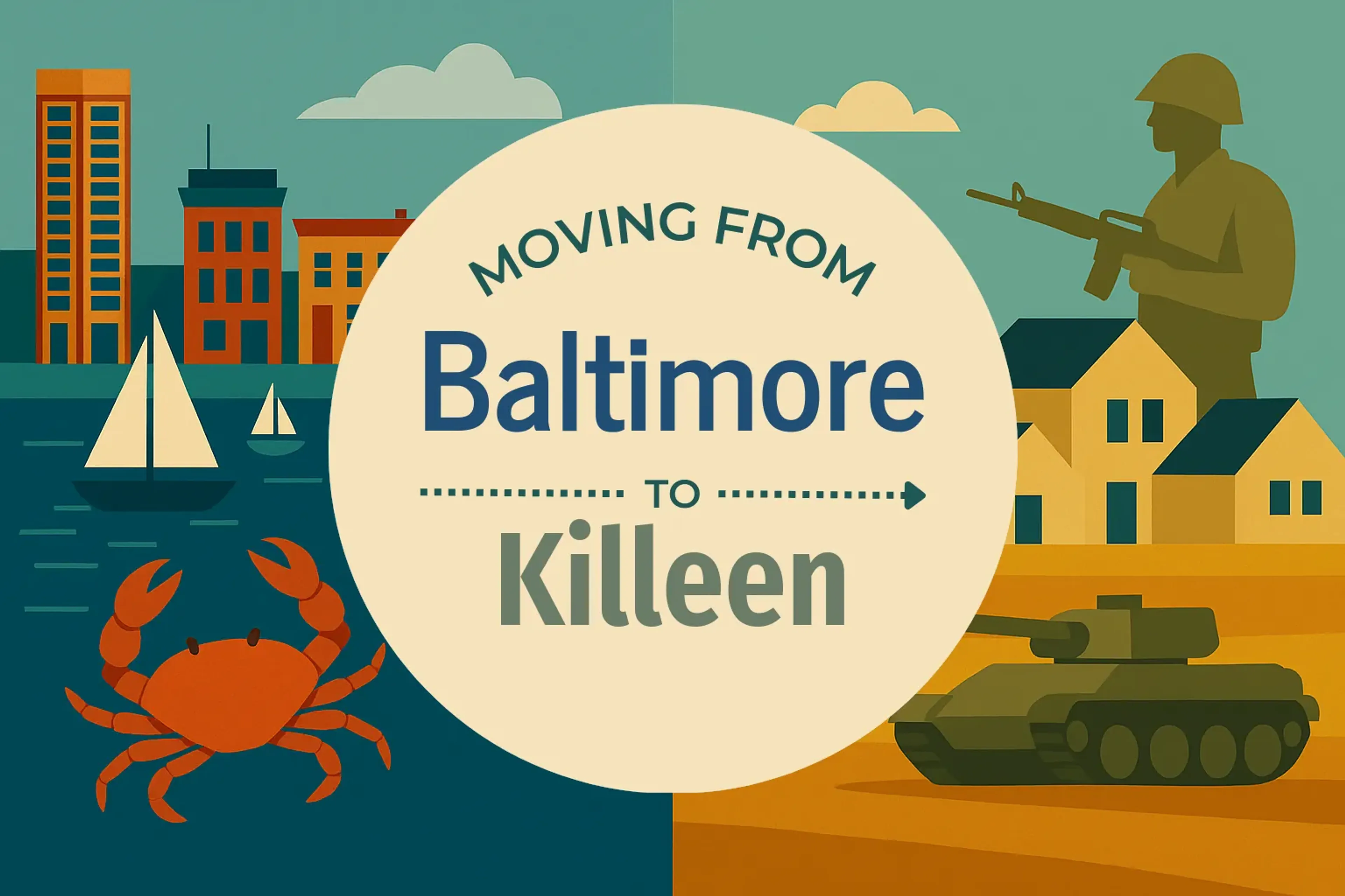 Side-by-side comparison of Baltimore to Killeen moving companies