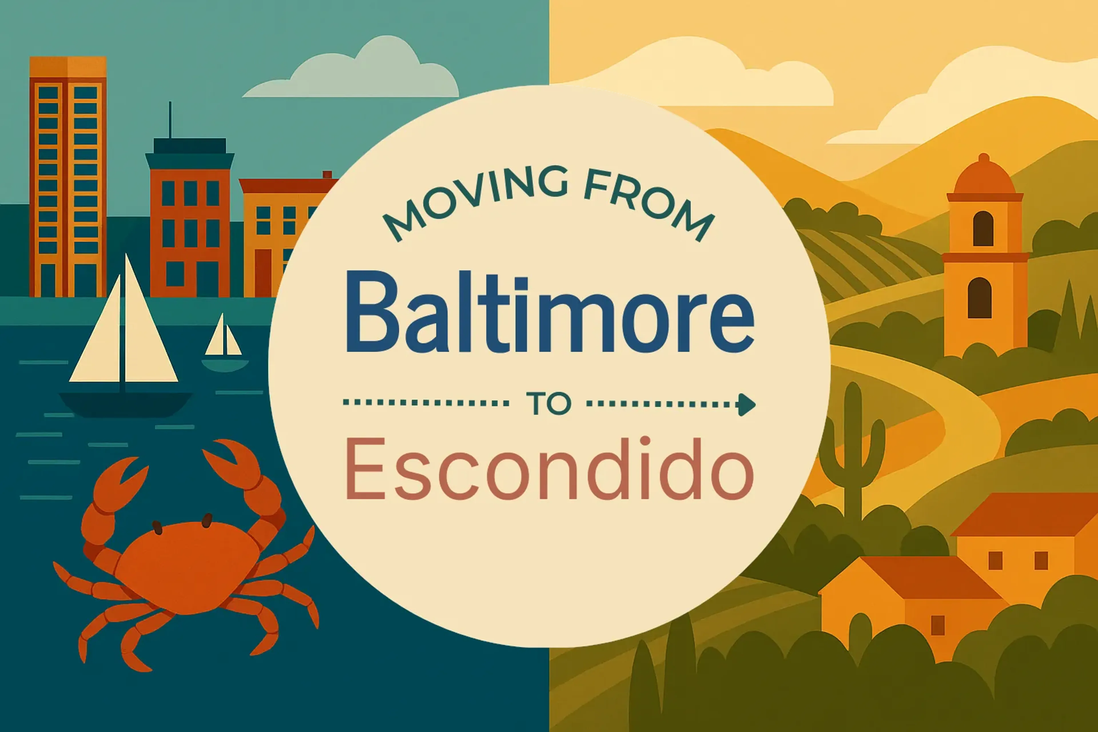 Side-by-side comparison of Baltimore to Escondido moving companies