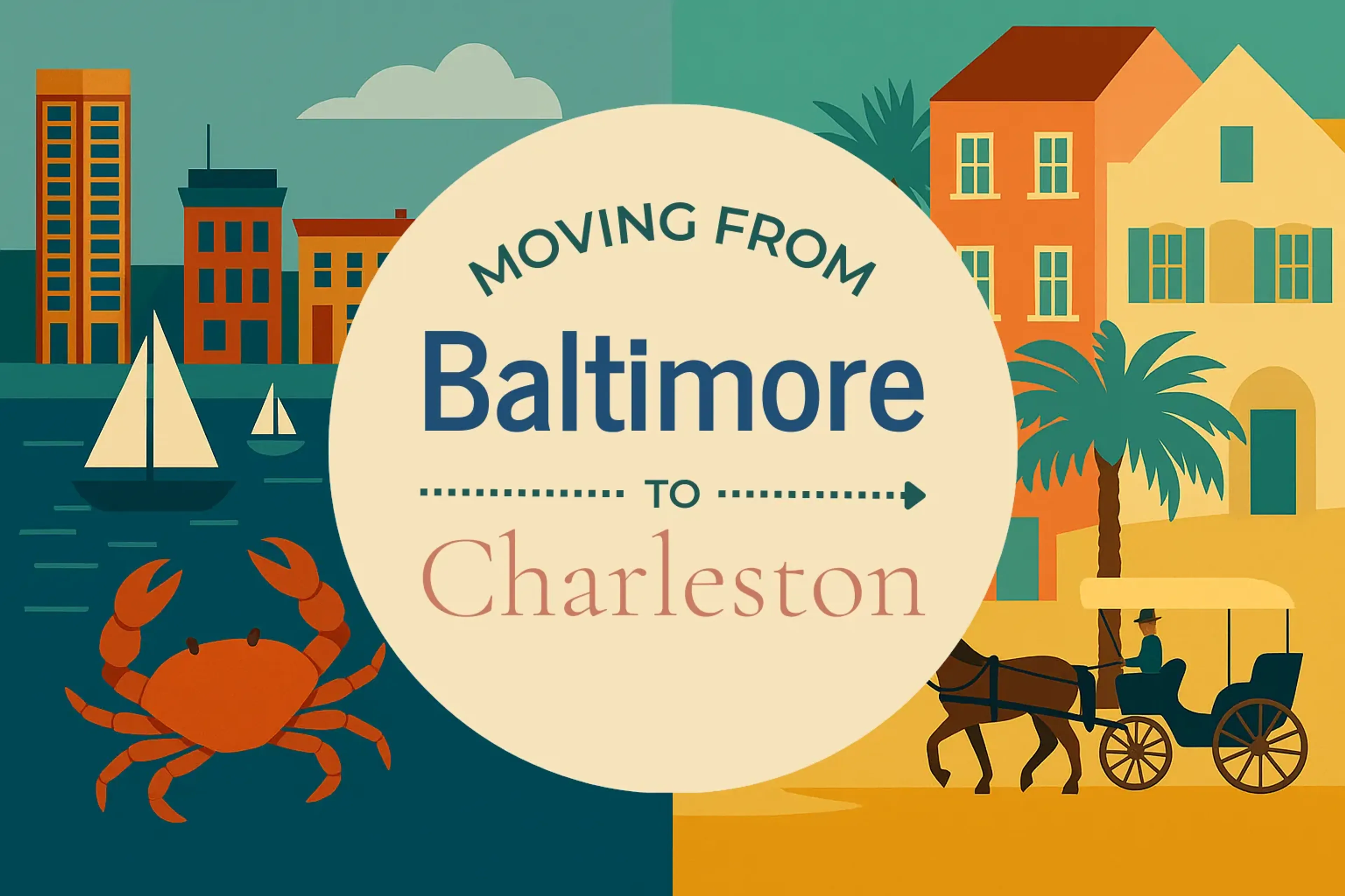 Side-by-side comparison of Baltimore to Charleston moving companies