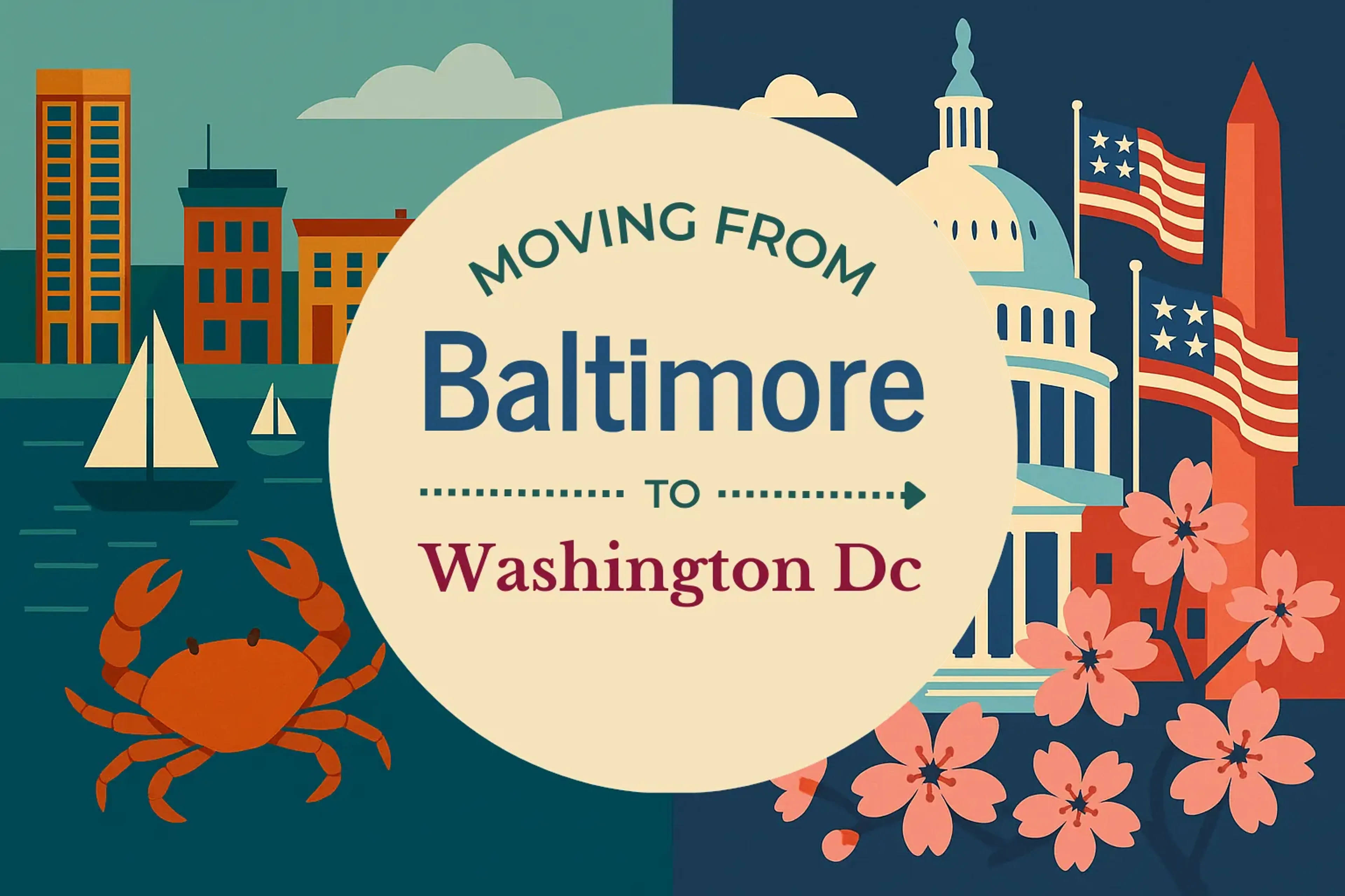 Side-by-side comparison of Baltimore to Washington DC moving companies
