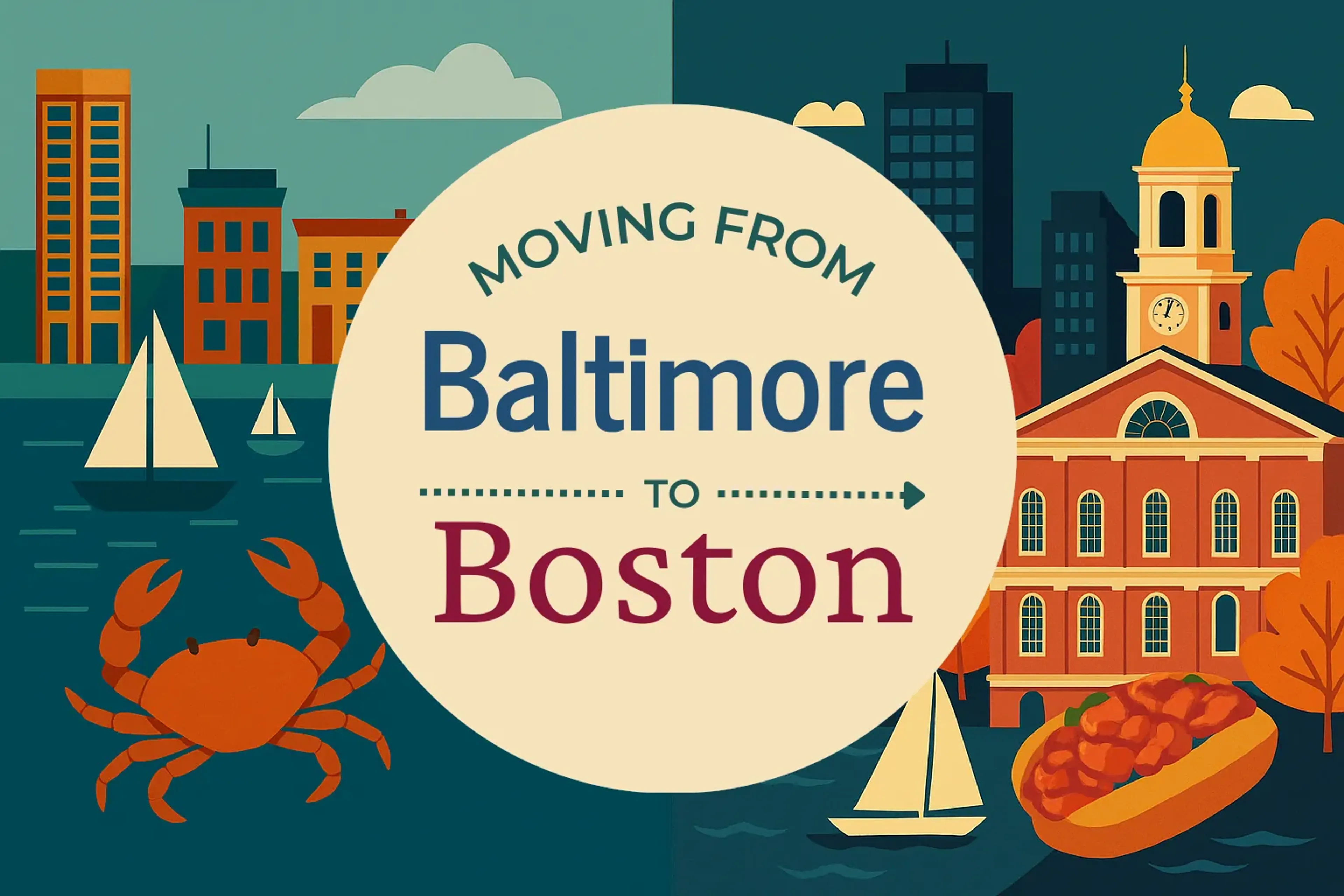 Side-by-side comparison of Baltimore to Boston moving companies