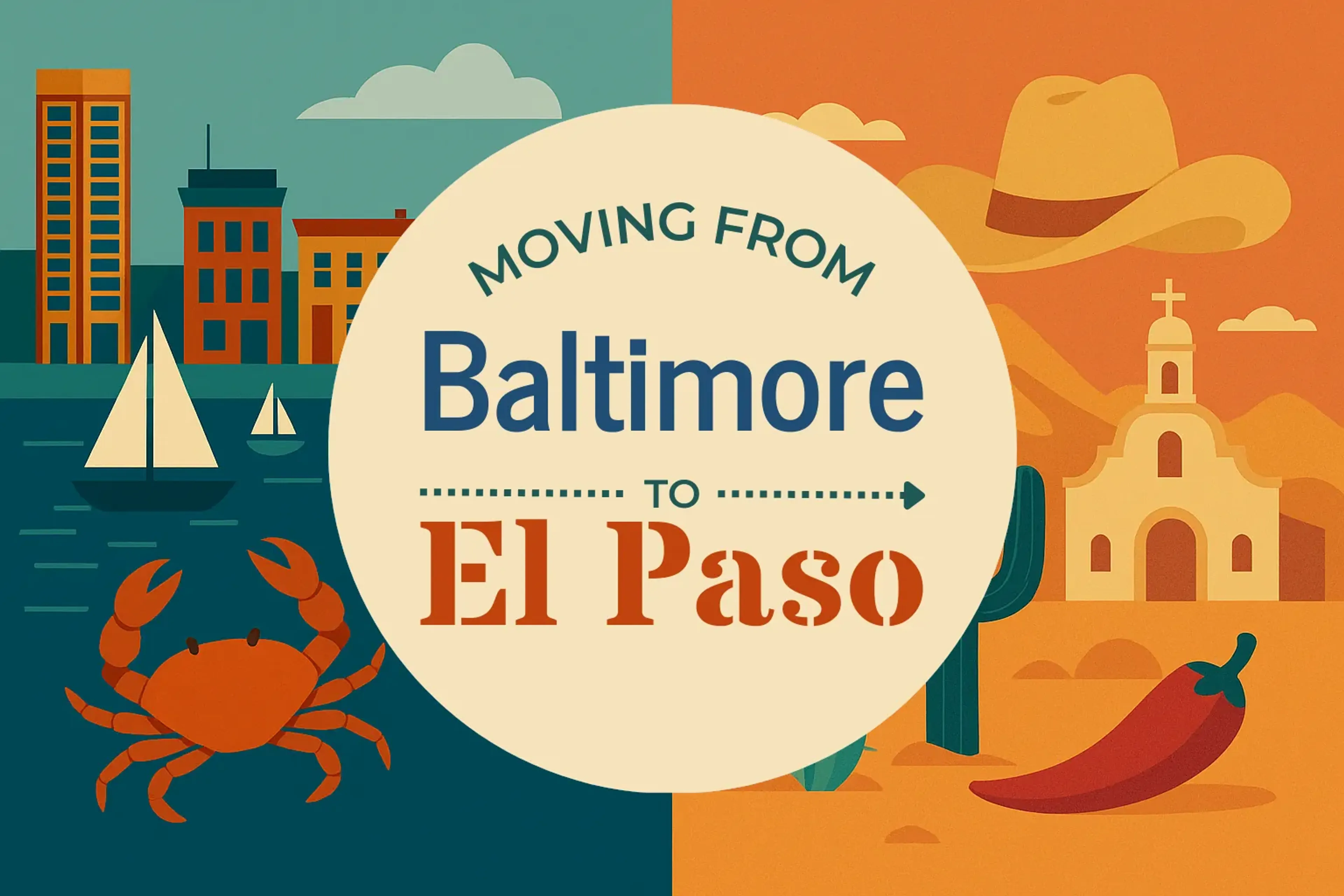 Side-by-side comparison of Baltimore to El Paso moving companies