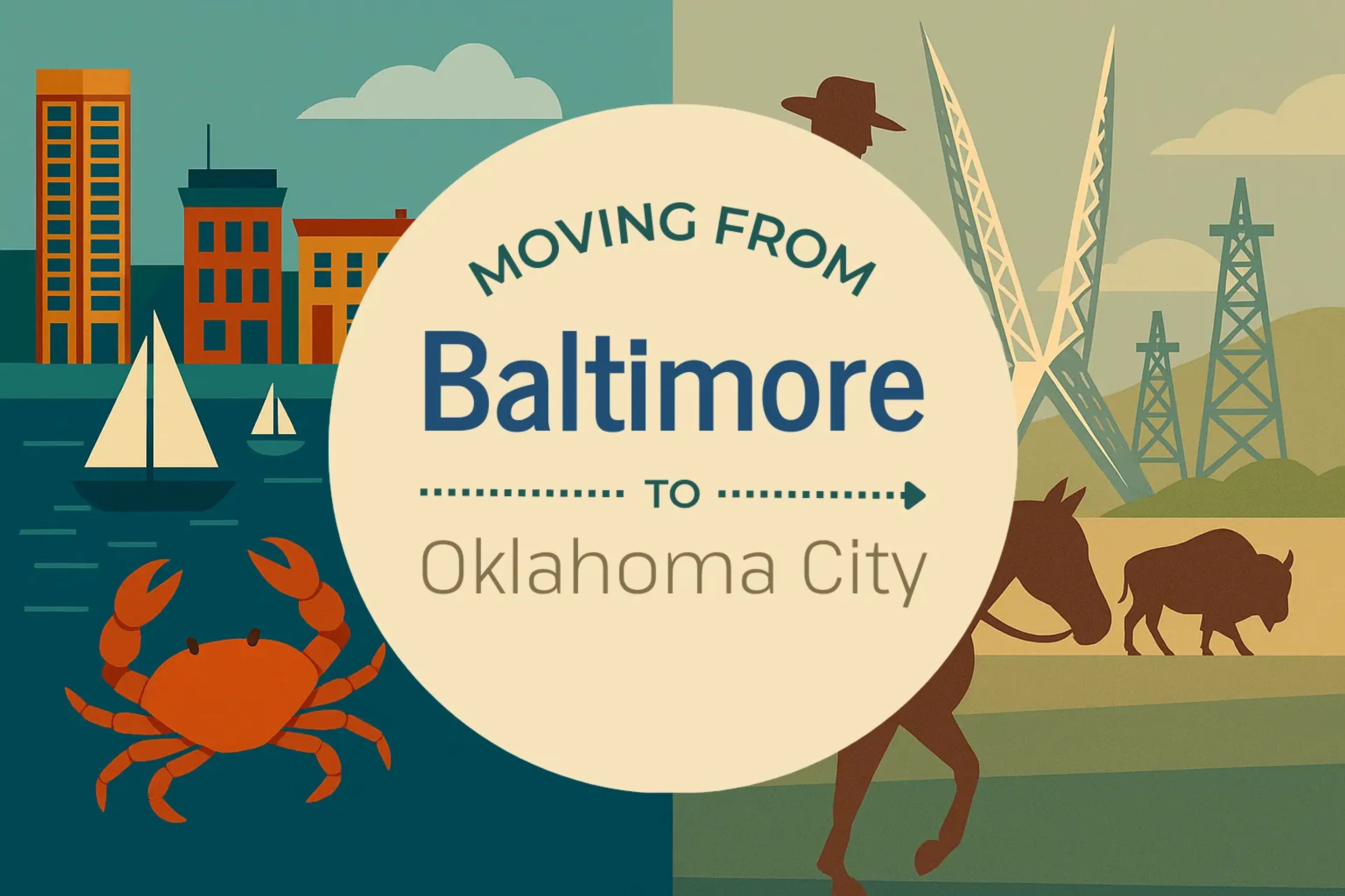Side-by-side comparison of Baltimore to Oklahoma City moving companies