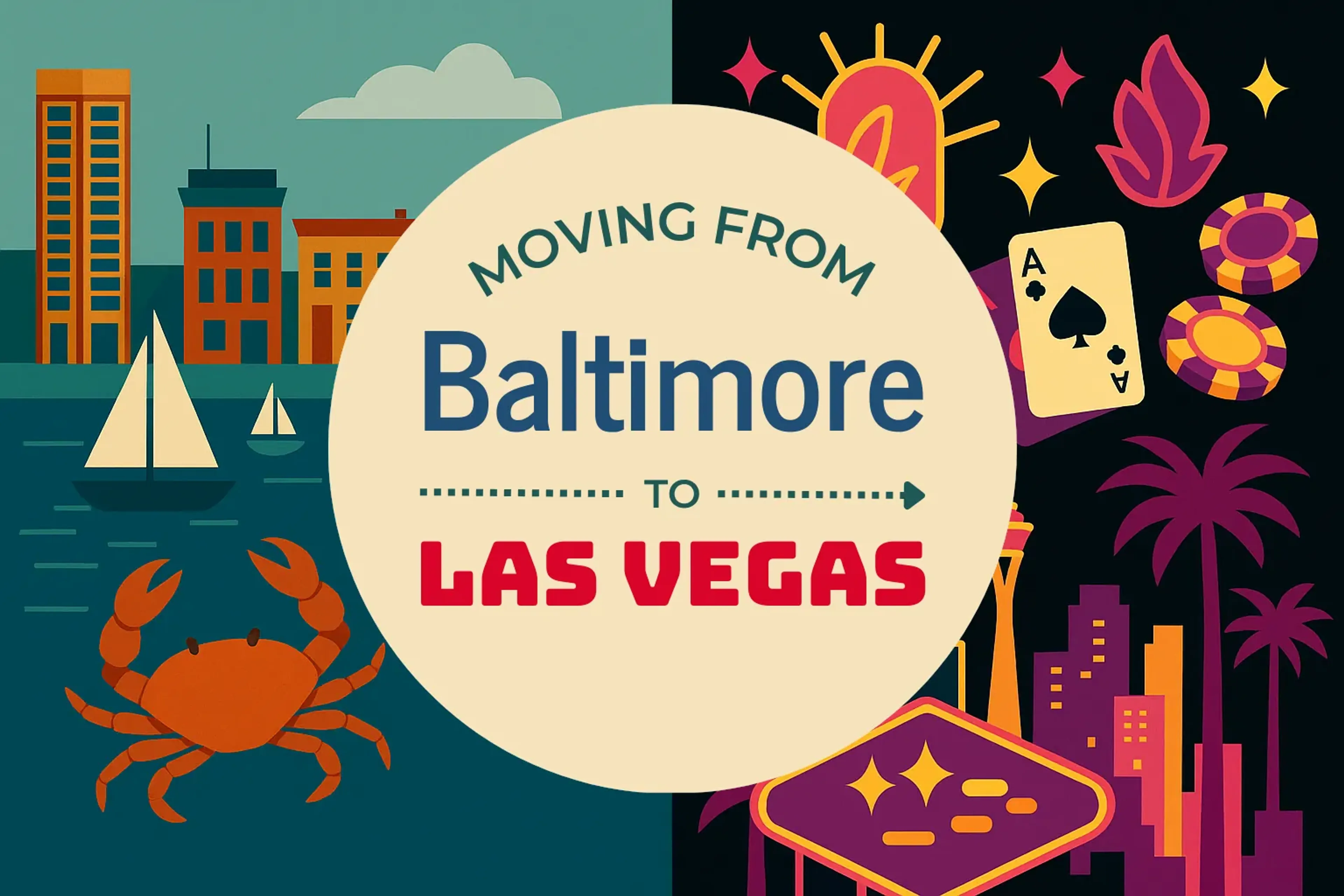 Side-by-side comparison of Baltimore to Las Vegas moving companies