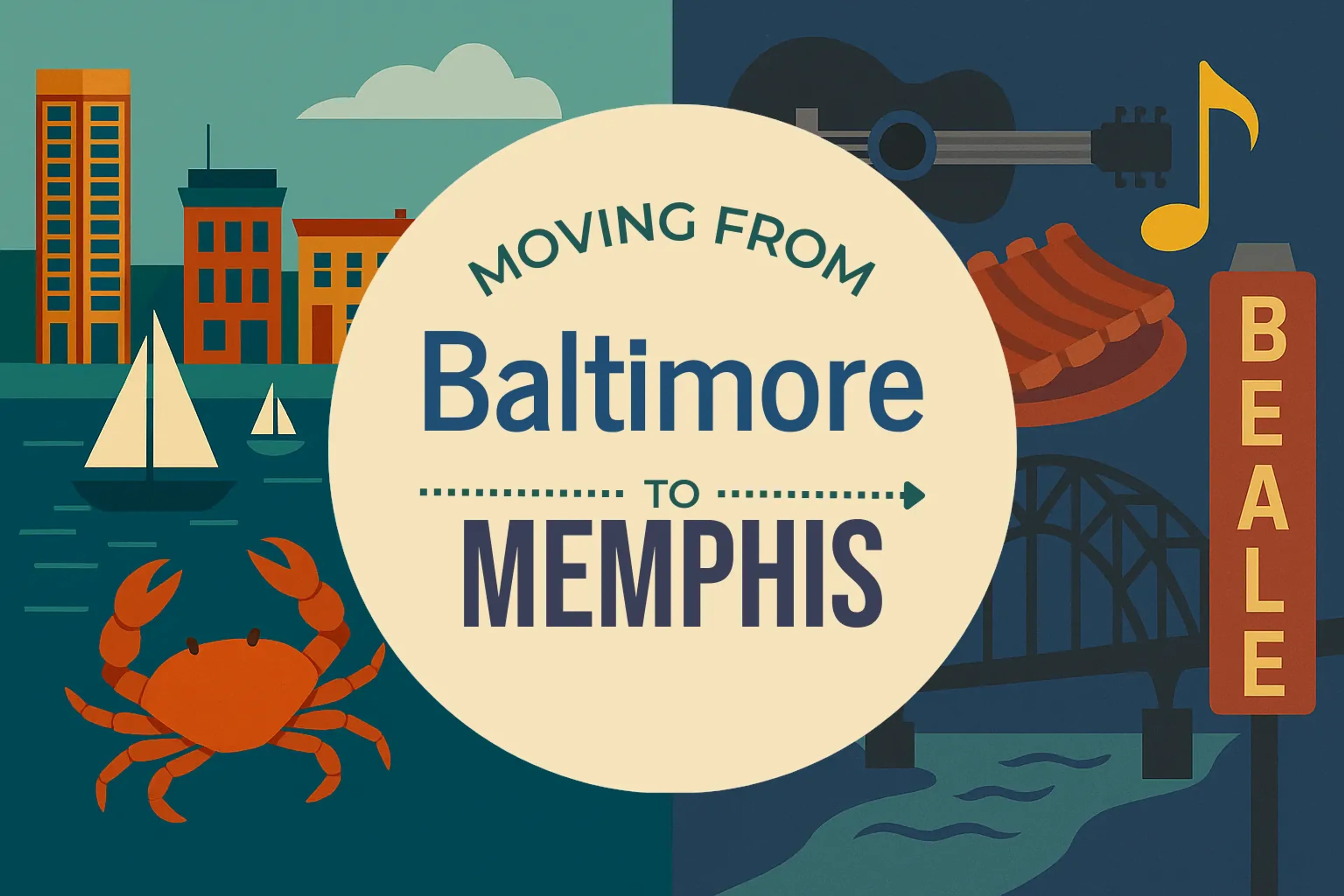 Side-by-side comparison of Baltimore to Memphis moving companies