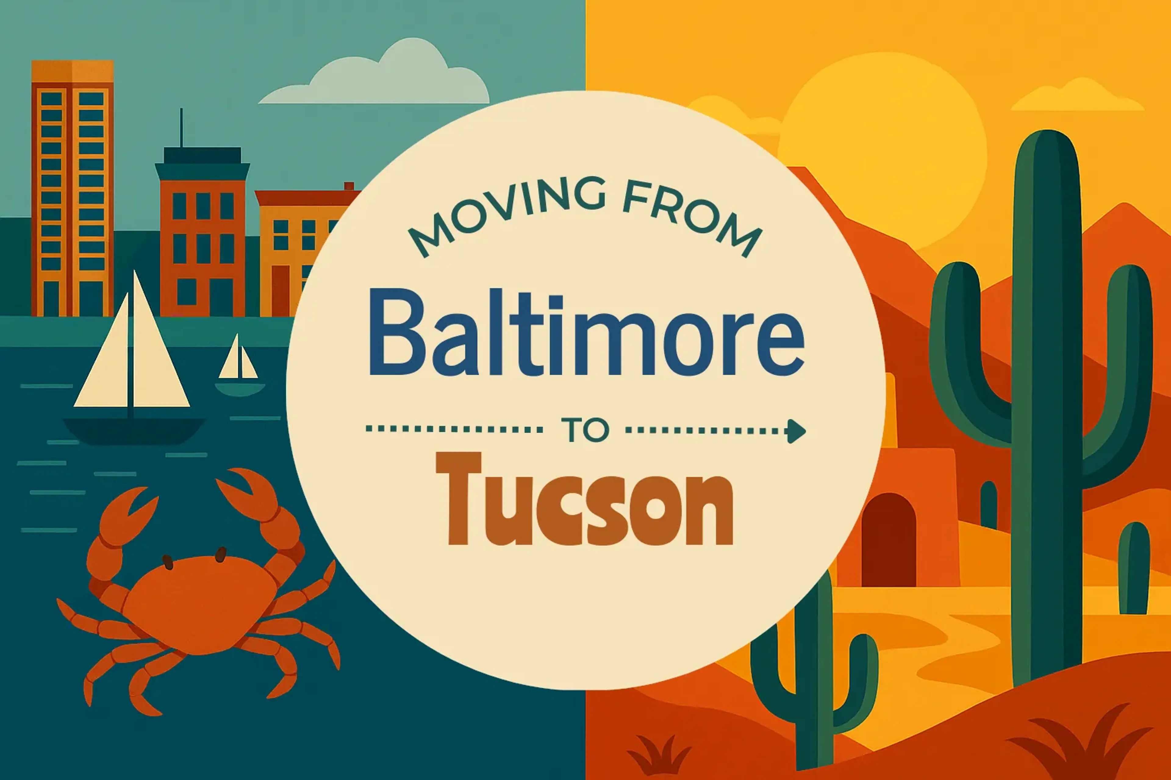 Side-by-side comparison of Baltimore to Tucson moving companies