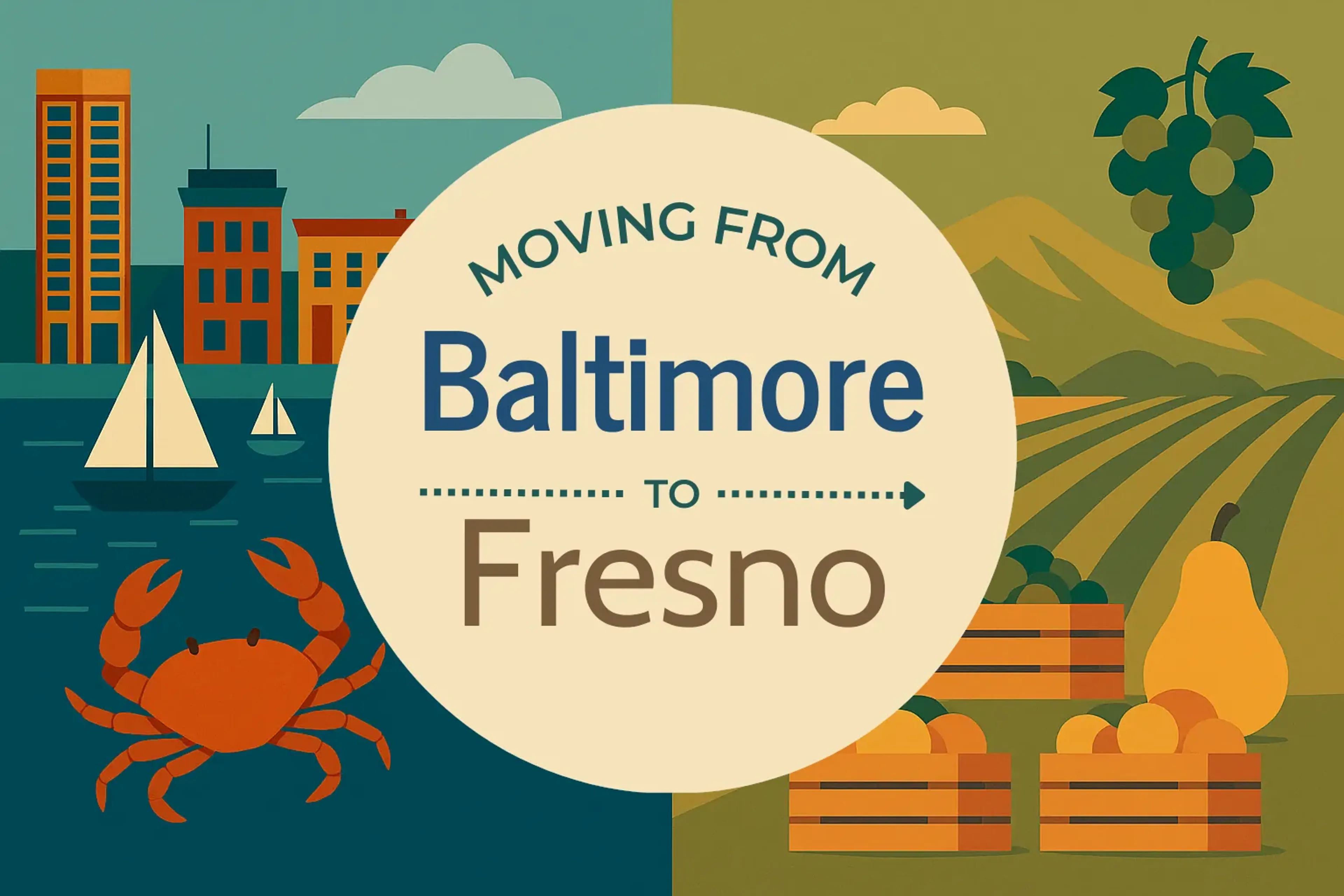 Side-by-side comparison of Baltimore to Fresno moving companies