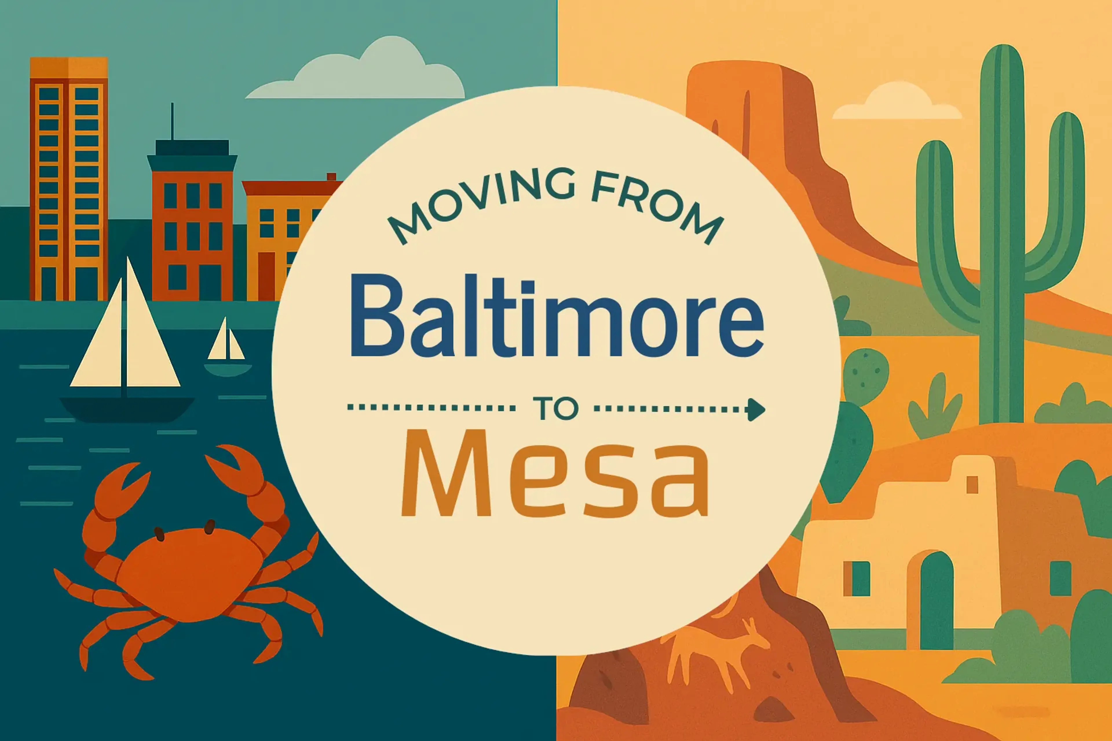 Side-by-side comparison of Baltimore to Mesa moving companies