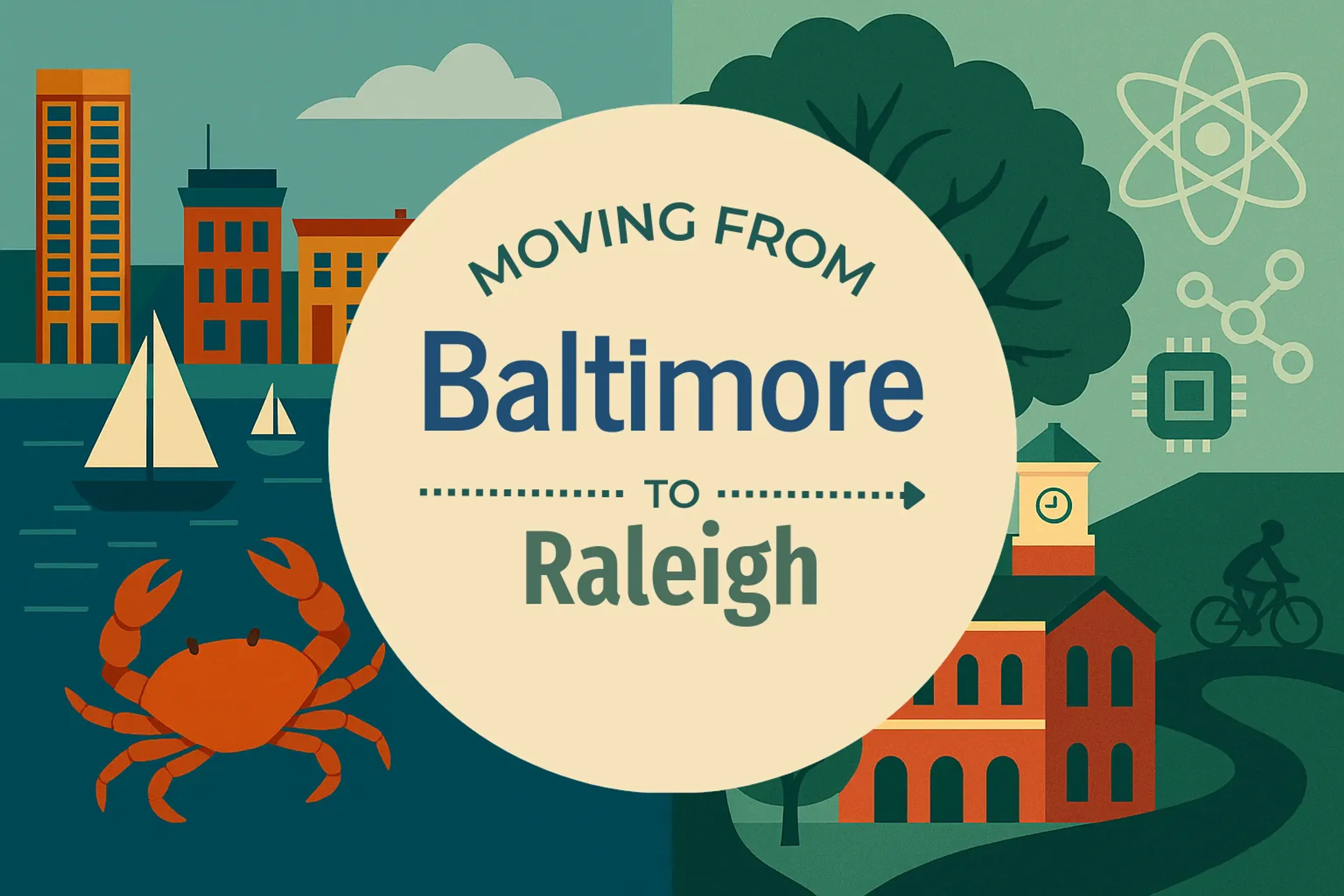 Side-by-side comparison of Baltimore to Raleigh moving companies