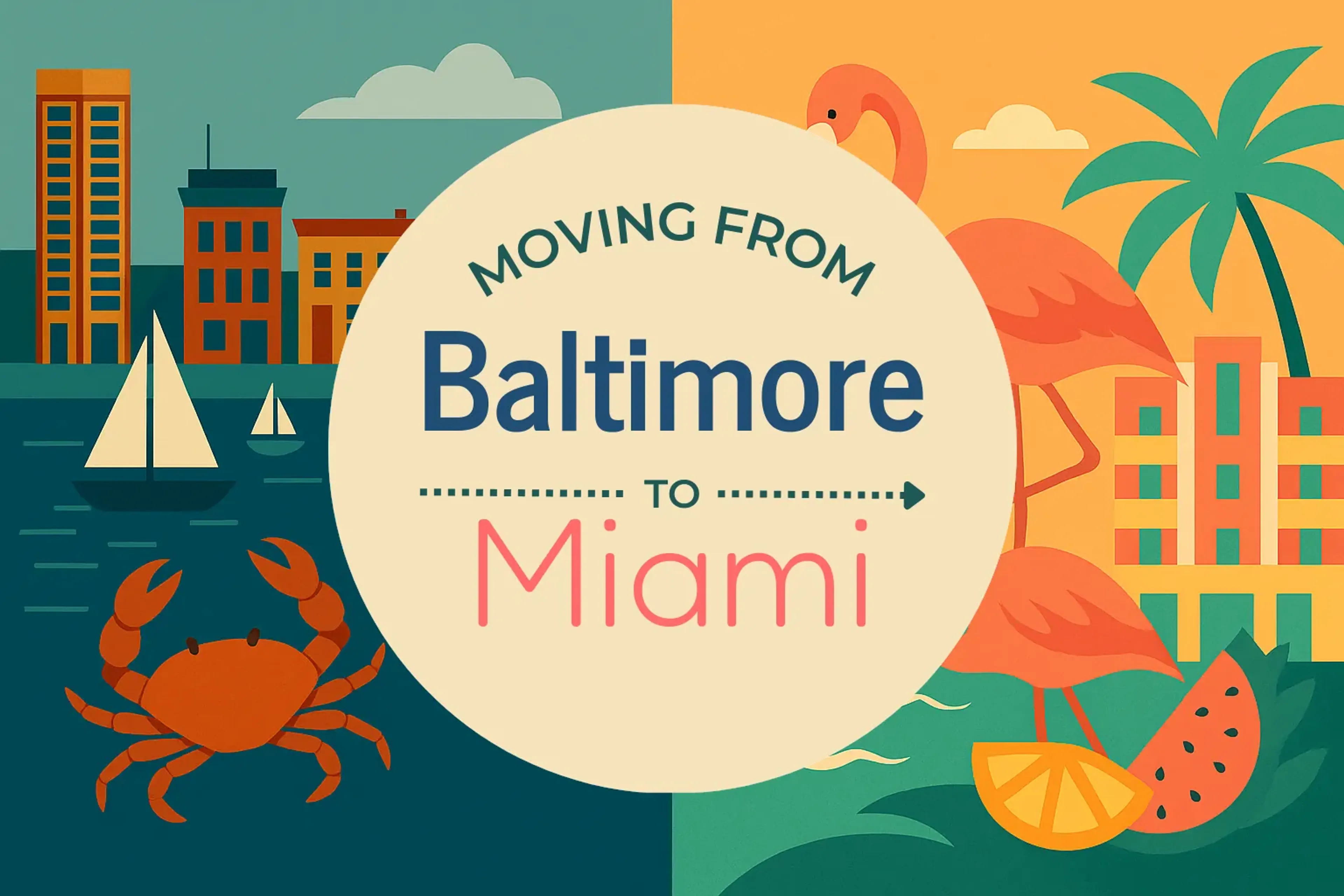 Side-by-side comparison of Baltimore to Miami moving companies
