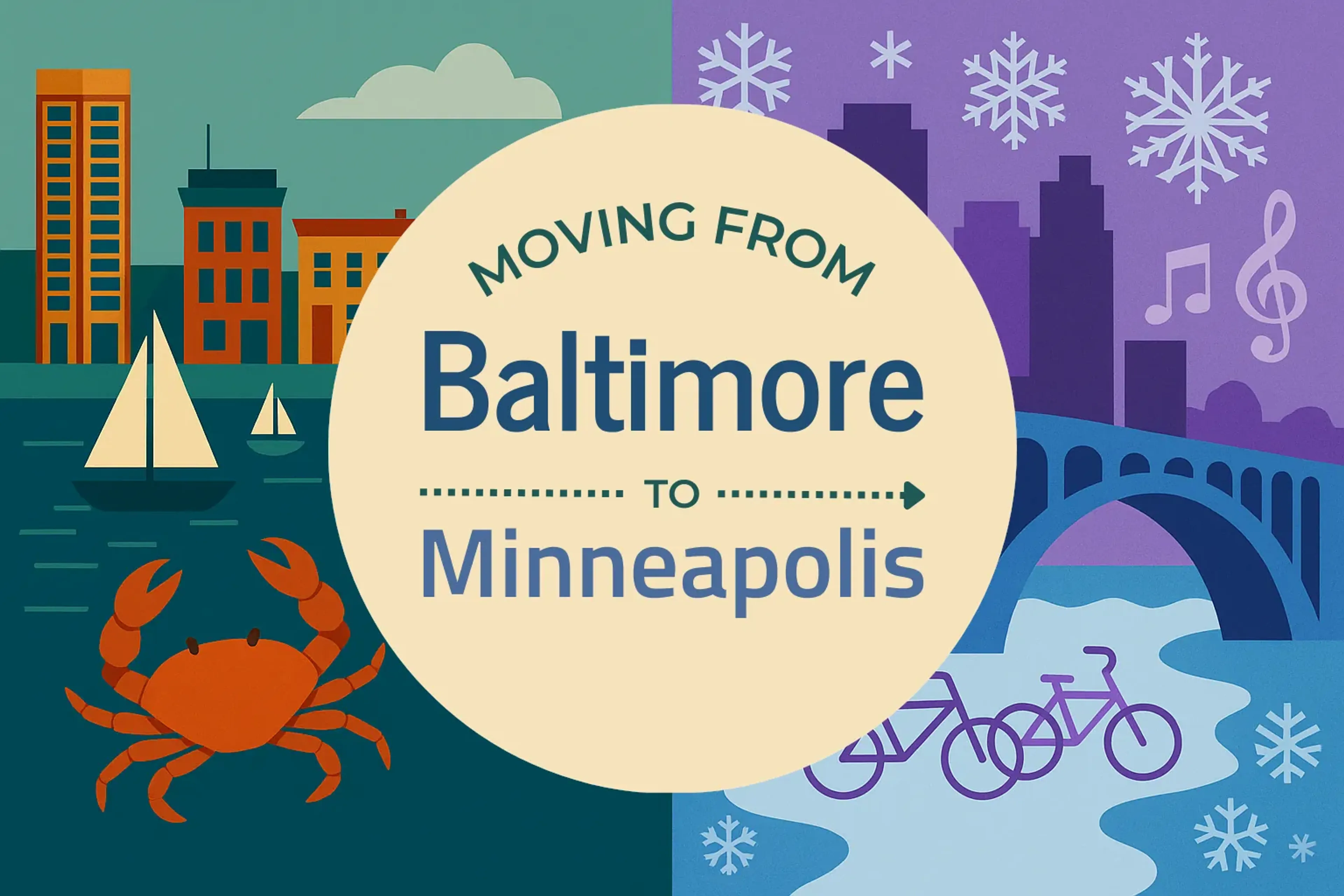 Side-by-side comparison of Baltimore to Minneapolis moving companies