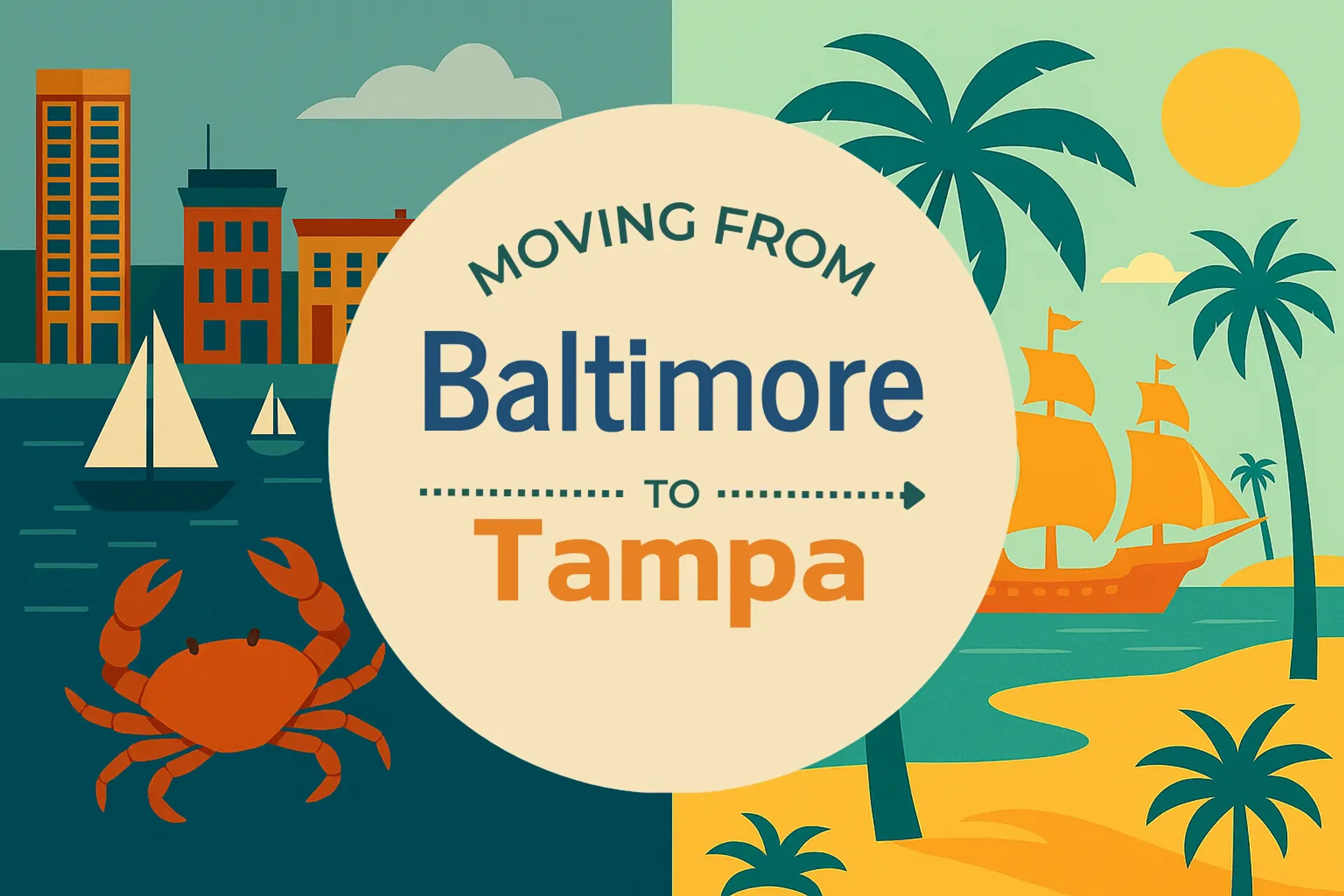 Side-by-side comparison of Baltimore to Tampa moving companies