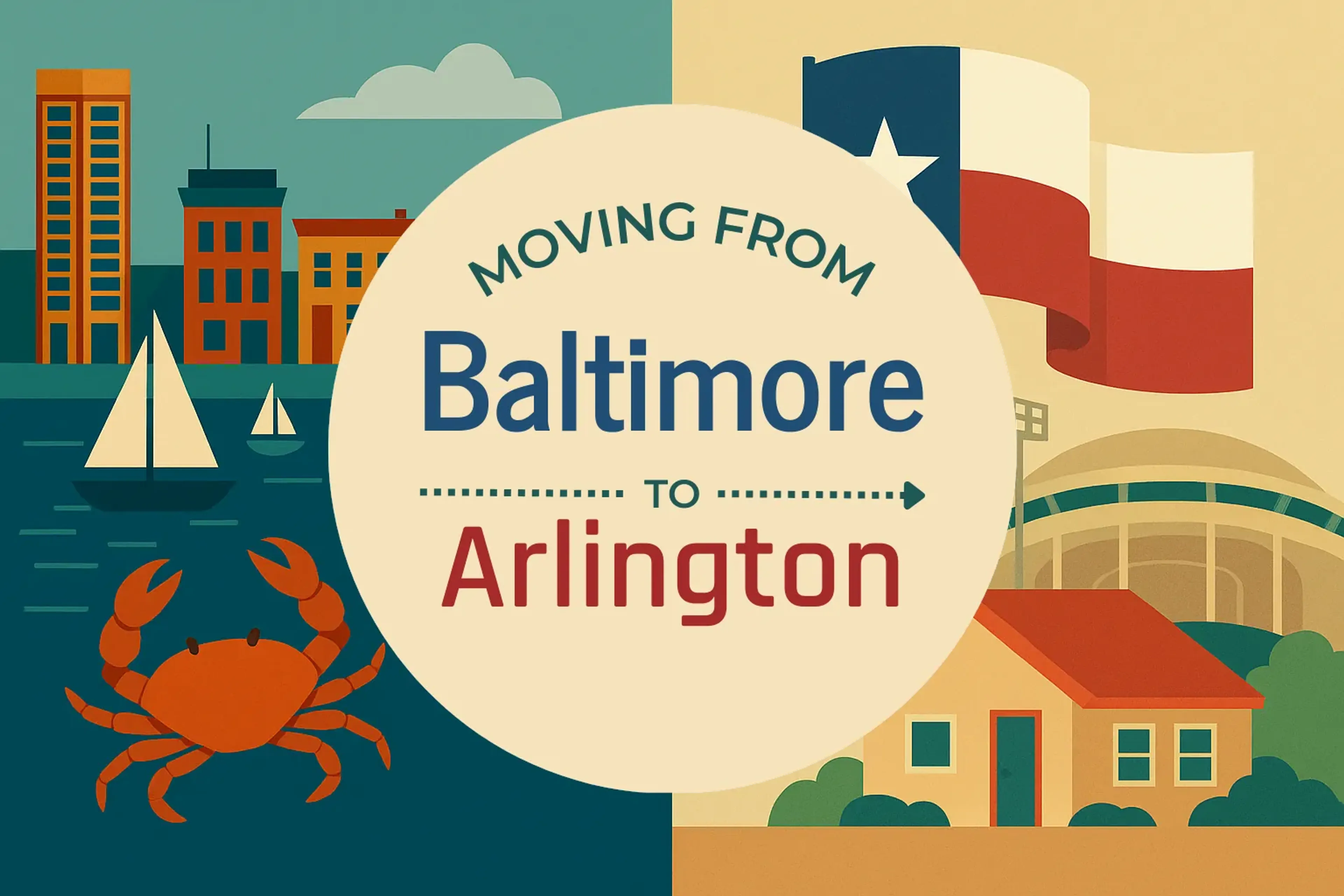 Side-by-side comparison of Baltimore to Arlington moving companies