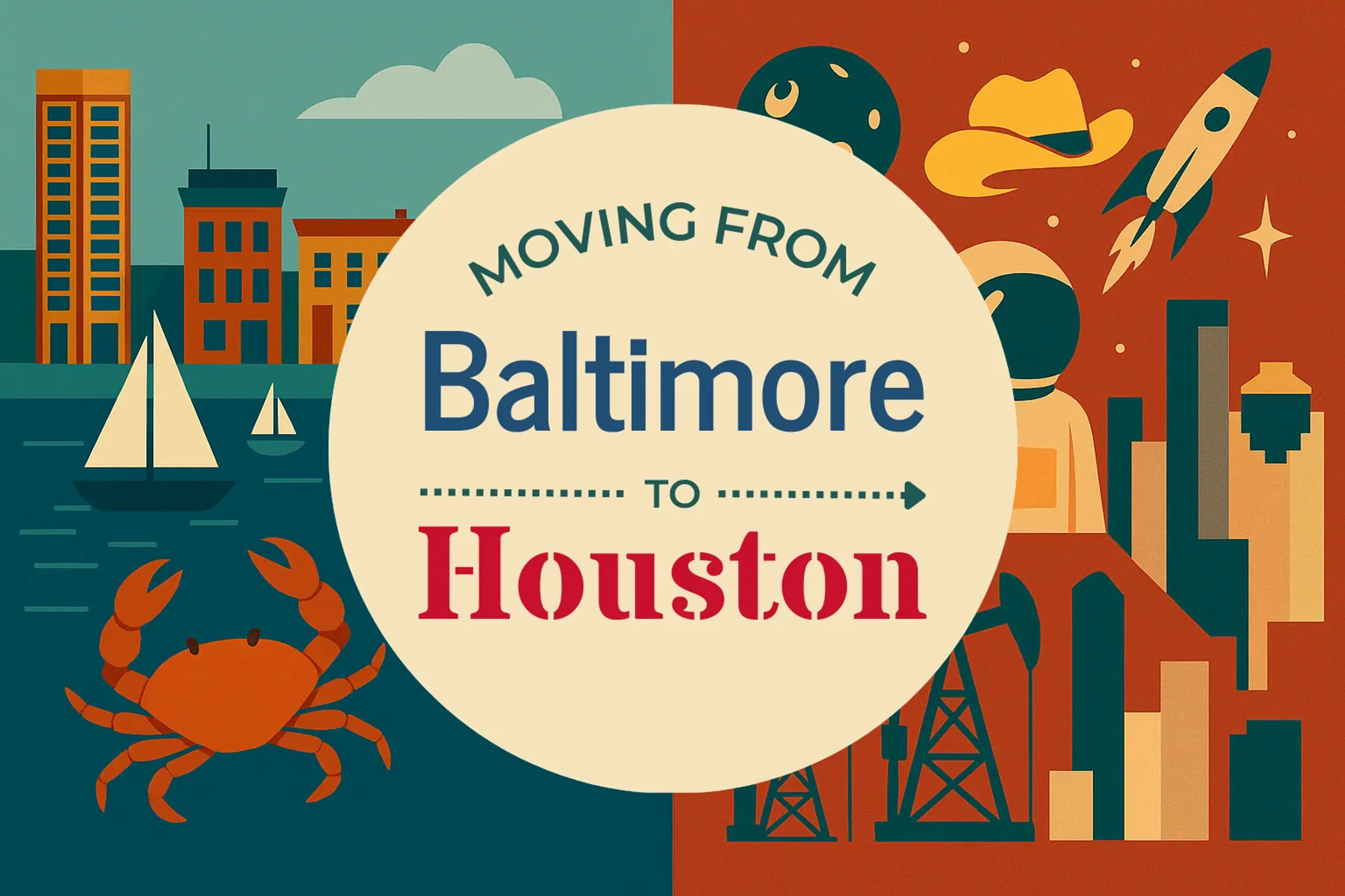 Side-by-side comparison of Baltimore to Houston moving companies