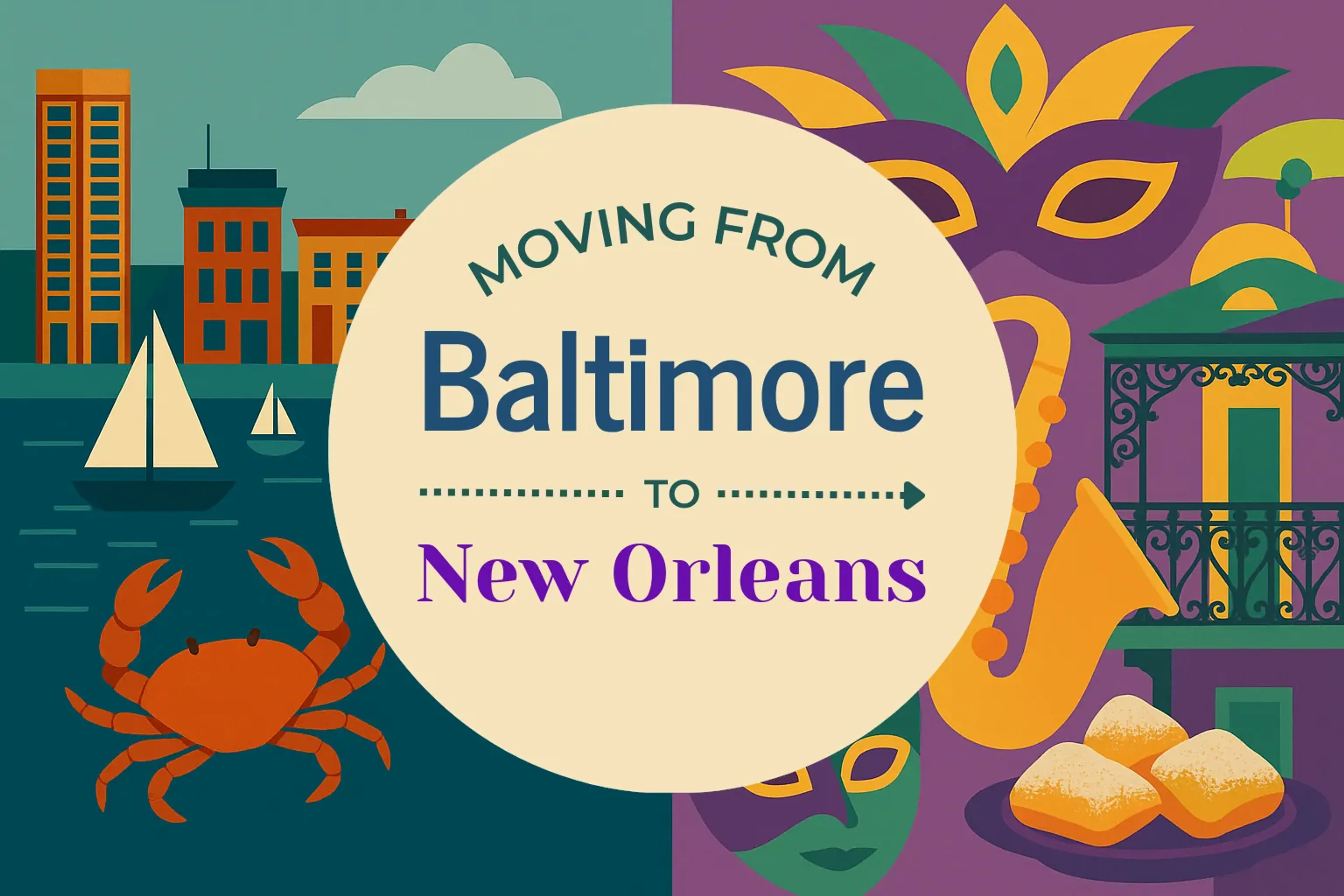 Side-by-side comparison of Baltimore to New Orleans moving companies