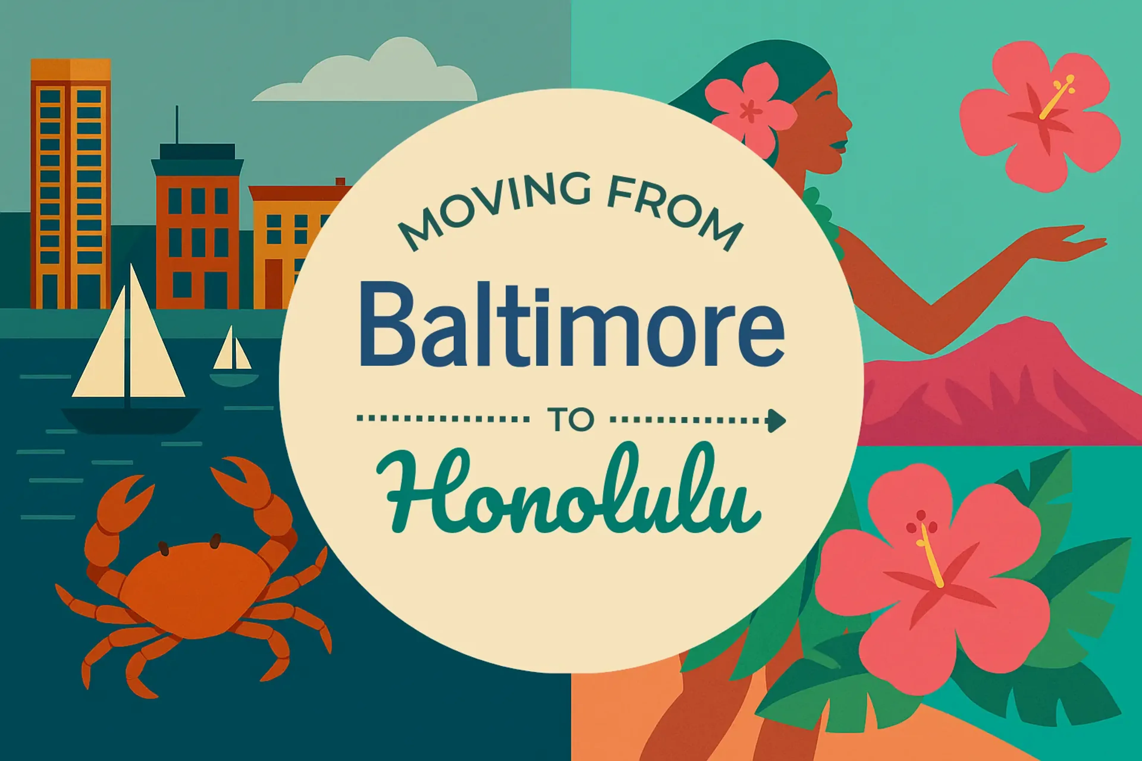 Side-by-side comparison of Baltimore to Honolulu moving companies
