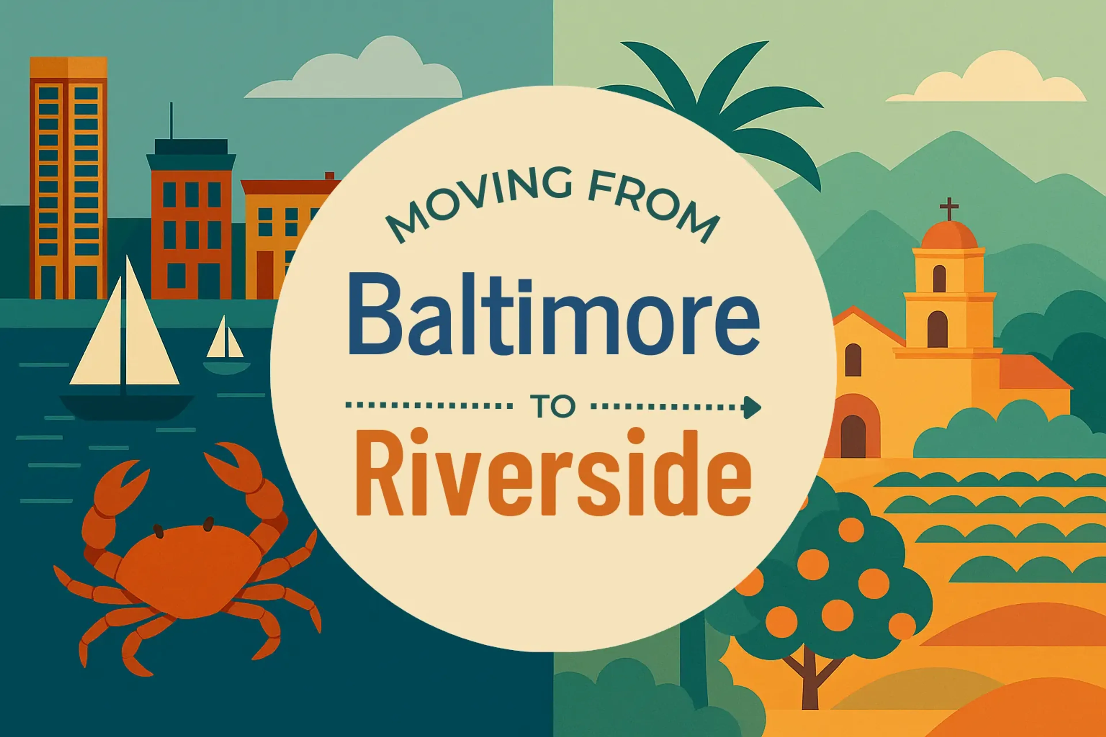 Side-by-side comparison of Baltimore to Riverside moving companies