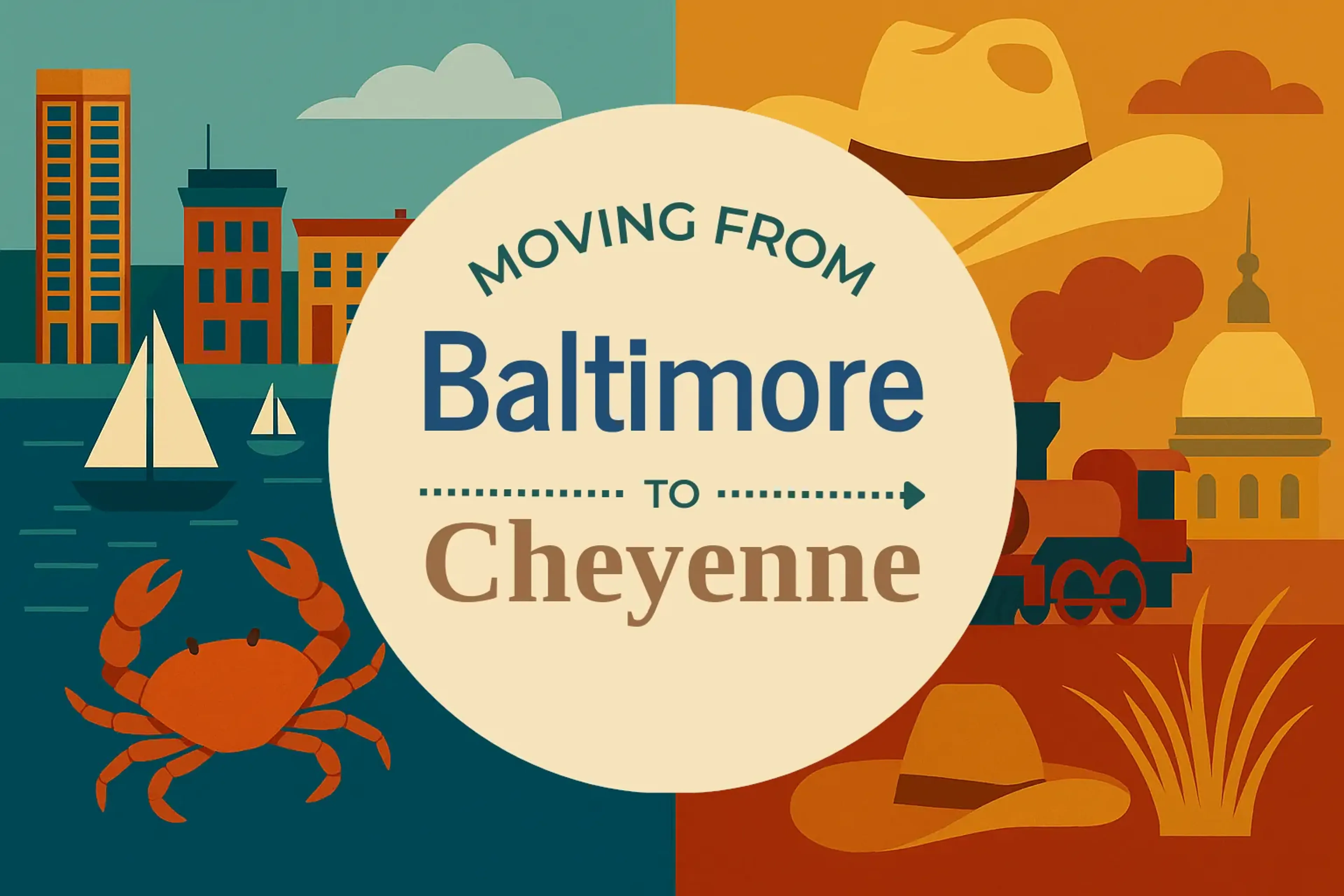 Side-by-side comparison of Baltimore to Cheyenne moving companies