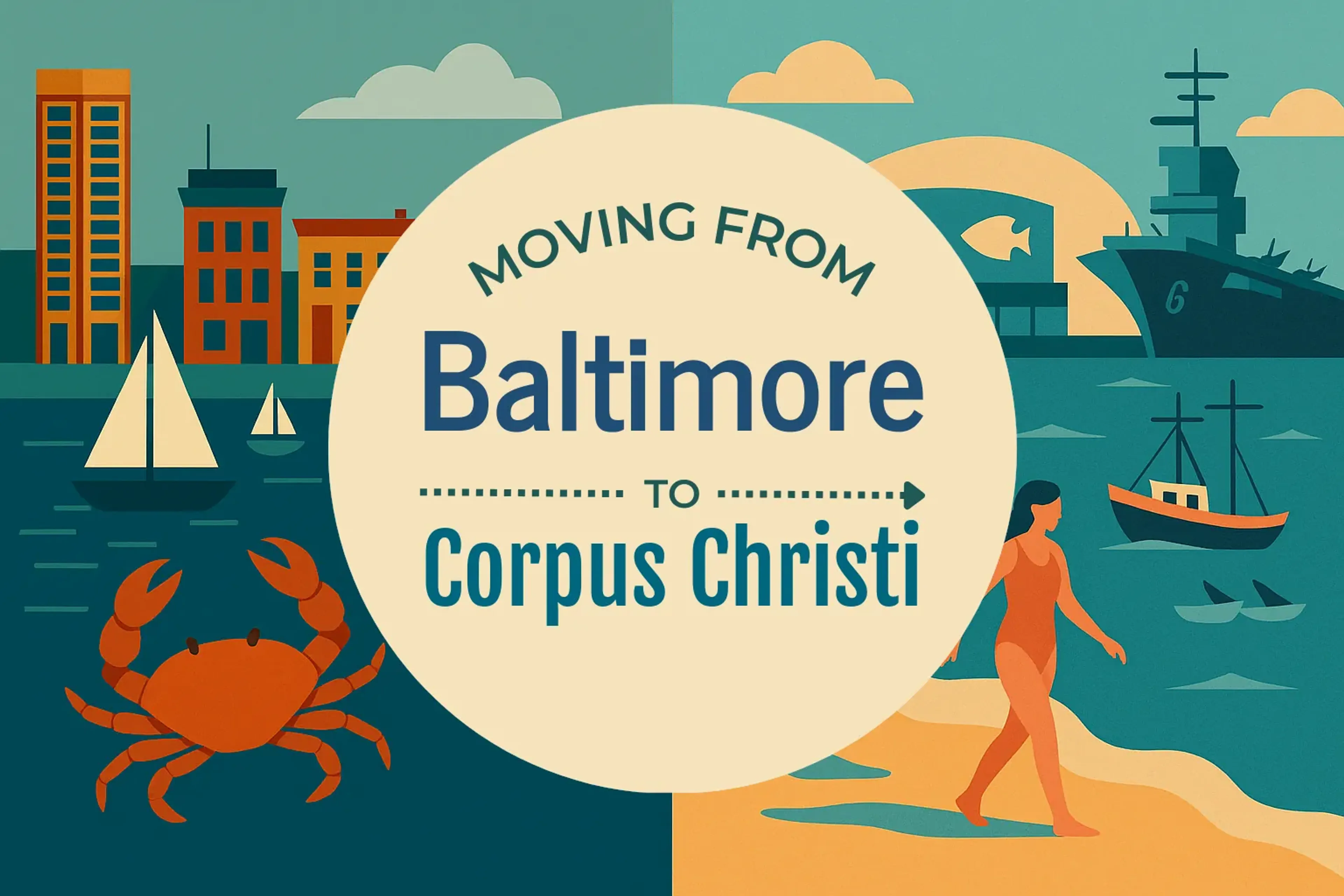 Side-by-side comparison of Baltimore to Corpus Christi moving companies