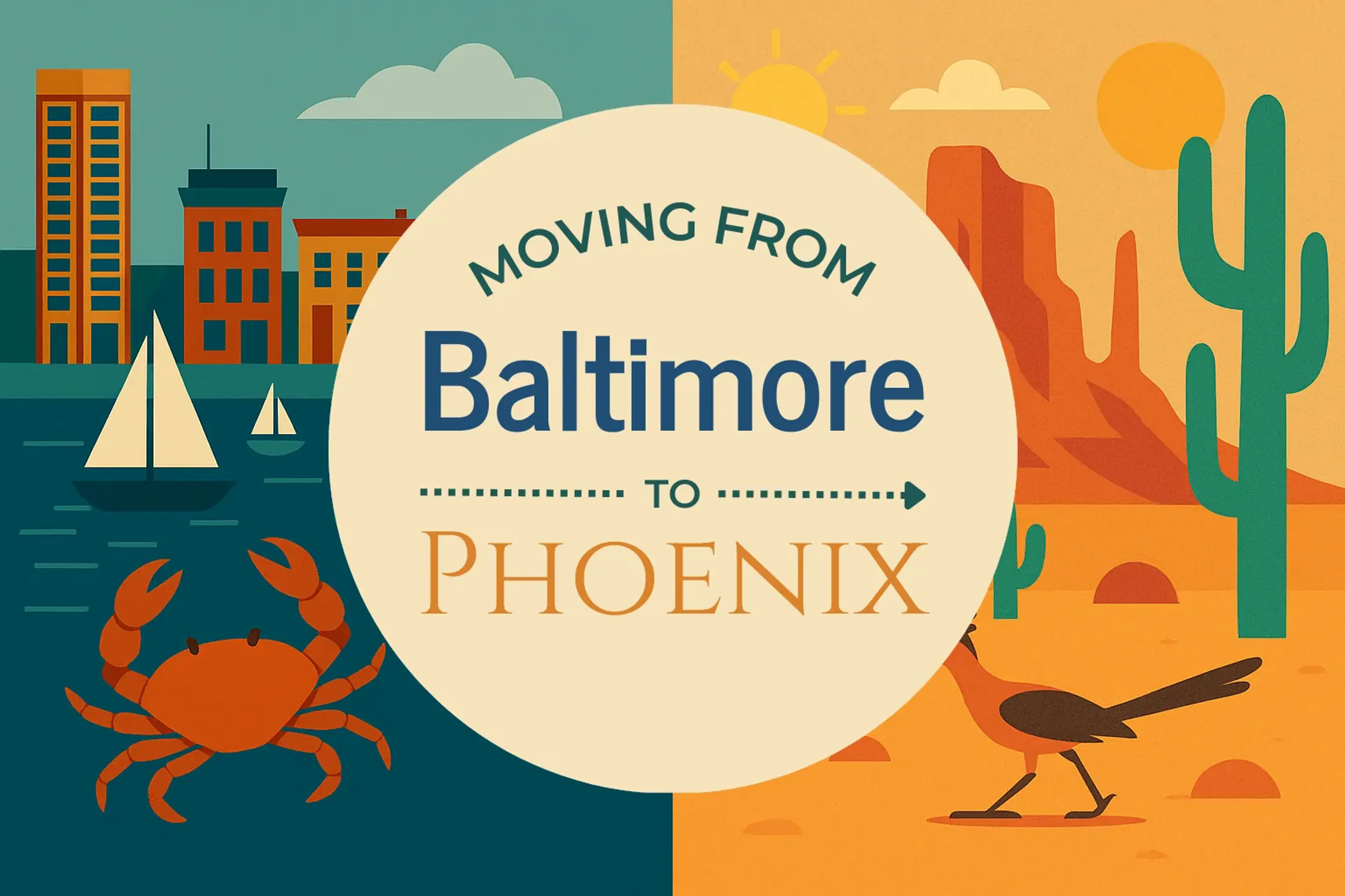 Side-by-side comparison of Baltimore to Phoenix moving companies