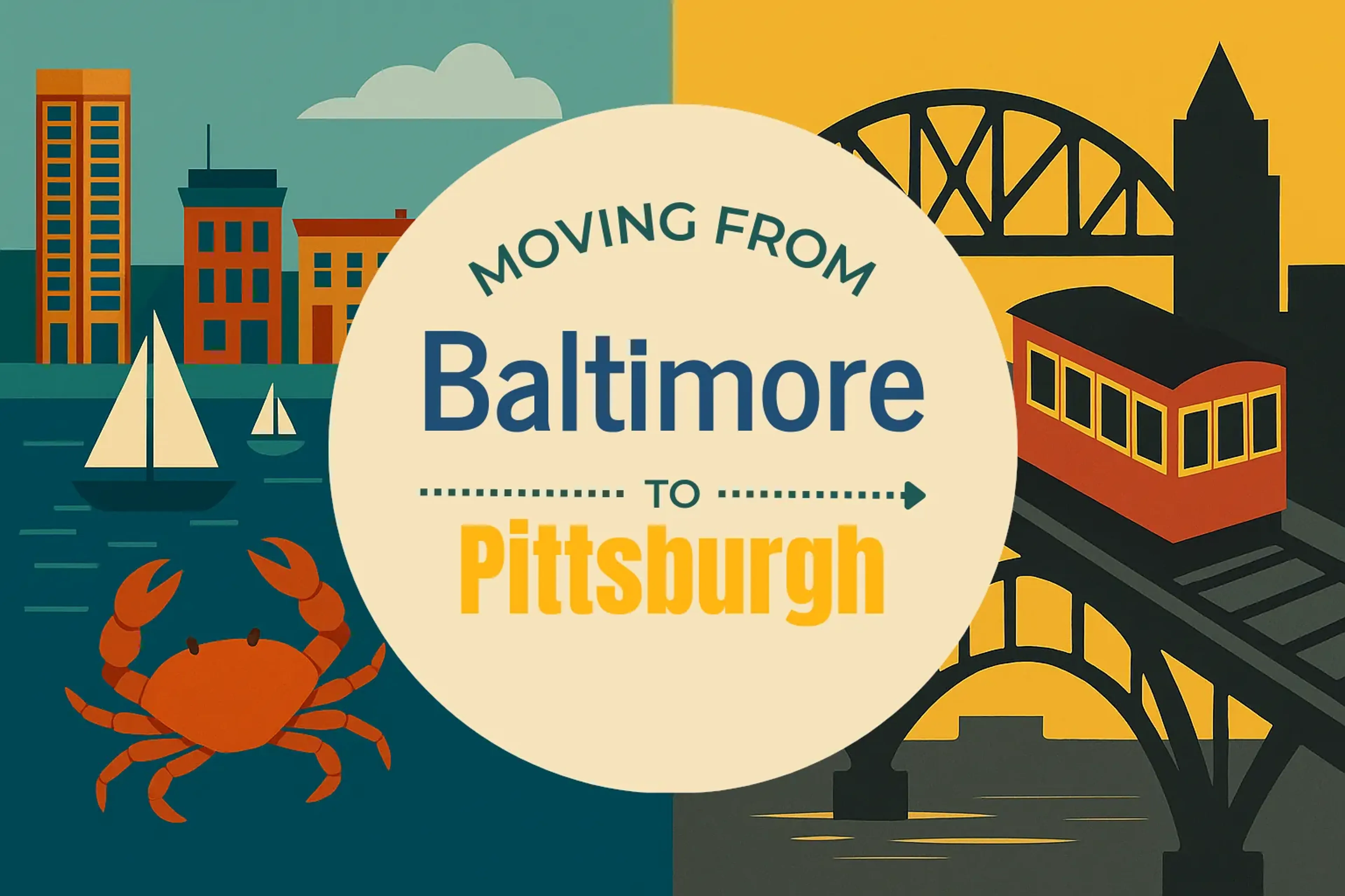 Side-by-side comparison of Baltimore to Pittsburgh moving companies