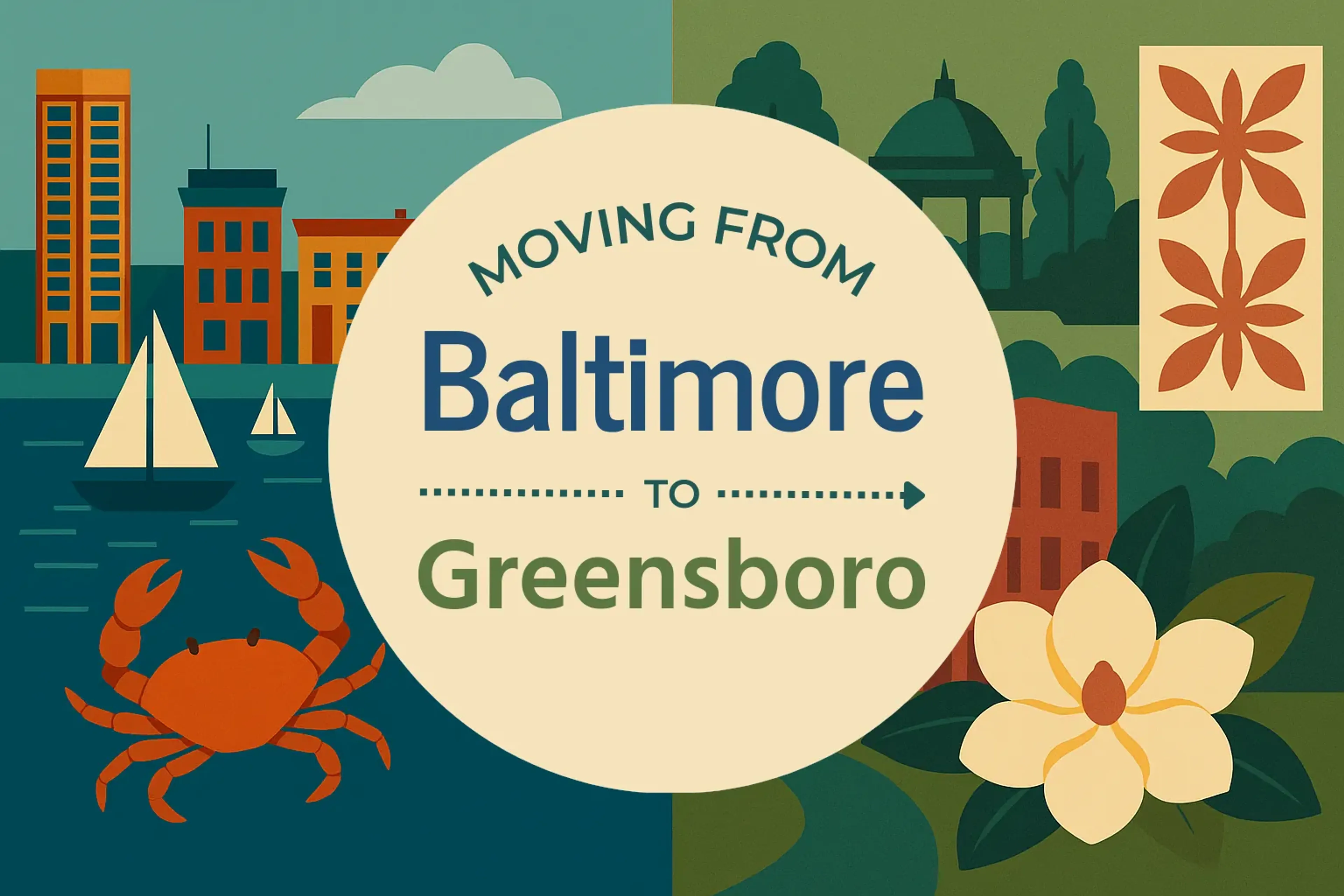 Side-by-side comparison of Baltimore to Greensboro moving companies