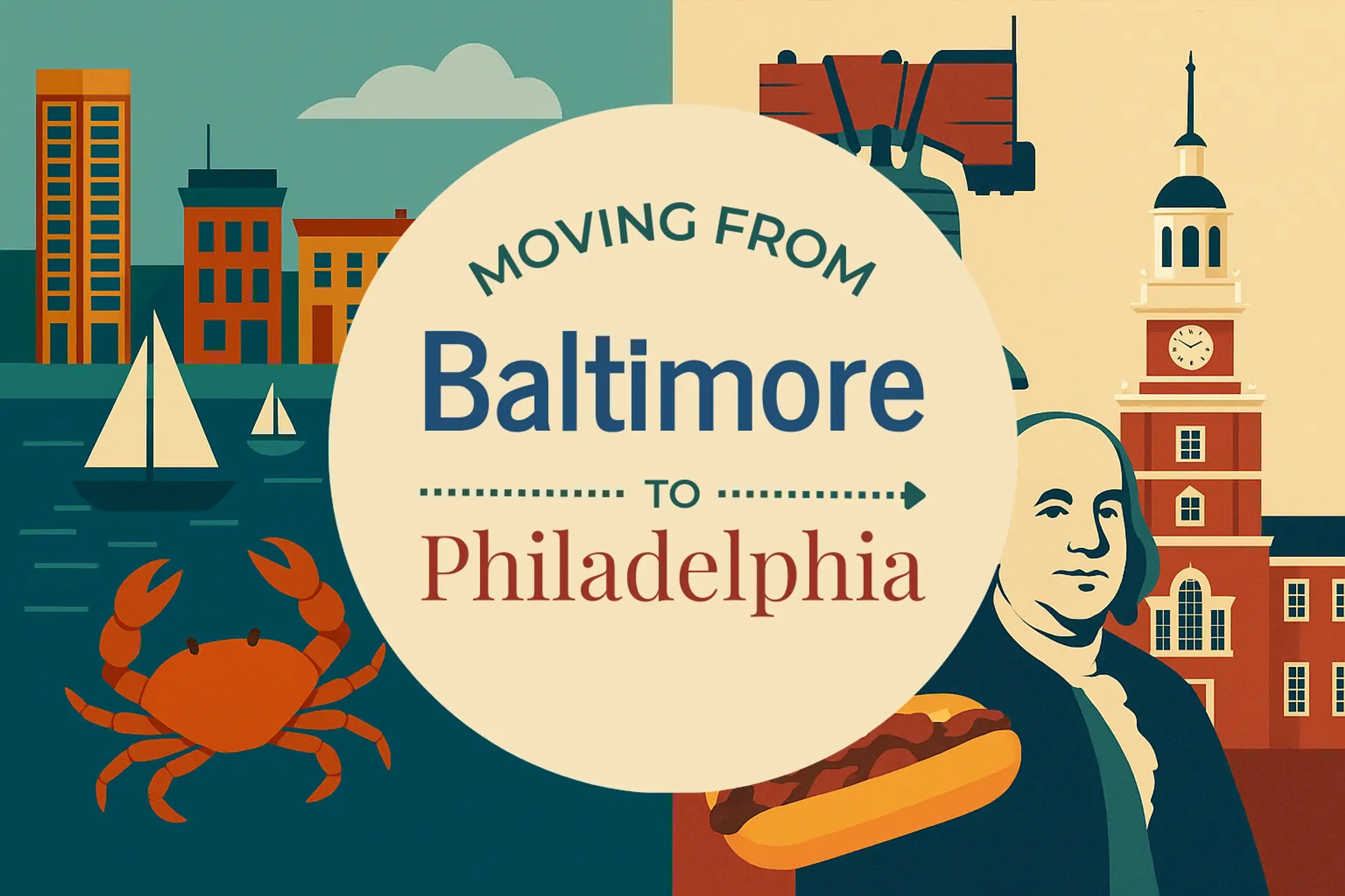 Side-by-side comparison of Baltimore to Philadelphia moving companies