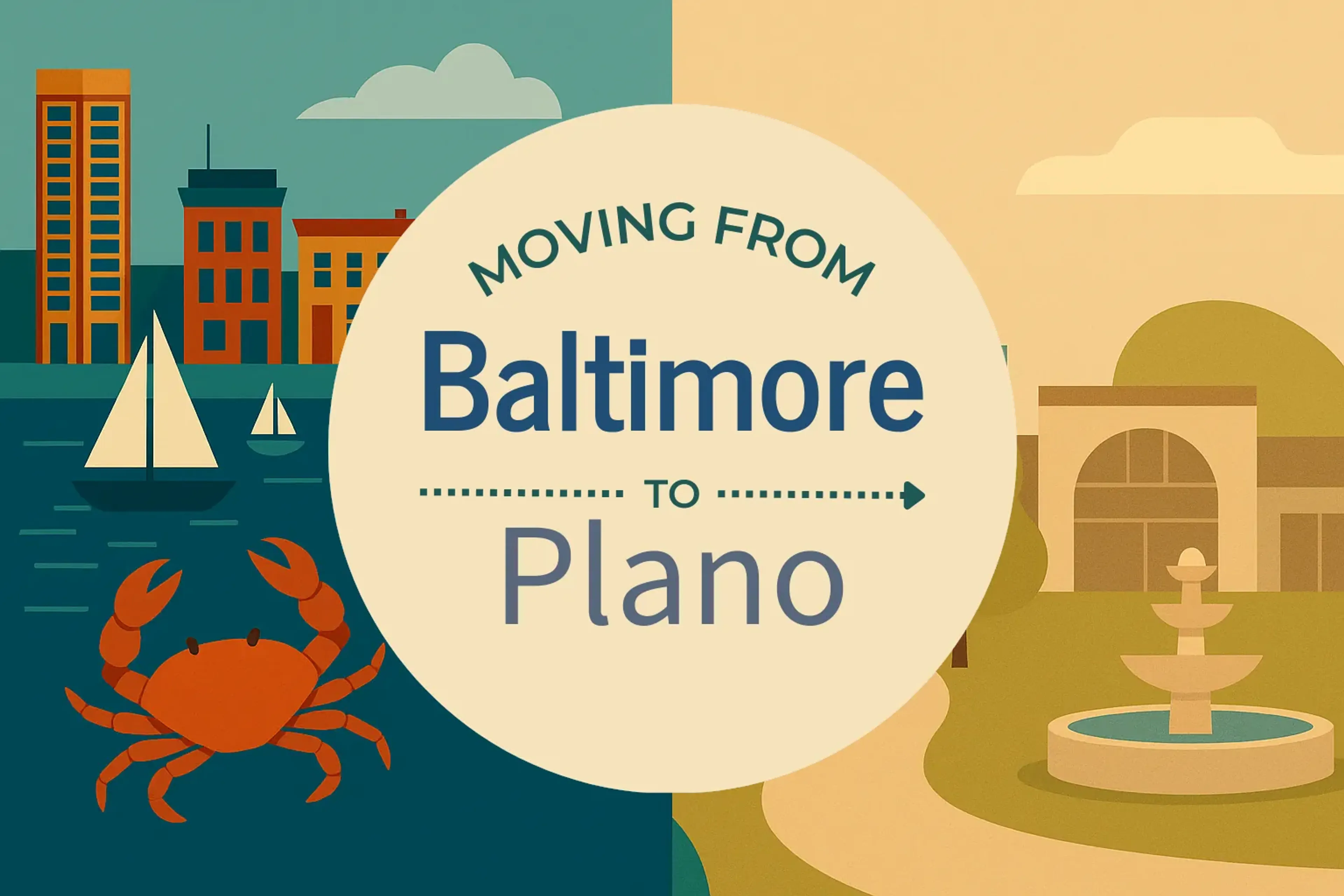 Side-by-side comparison of Baltimore to Plano moving companies