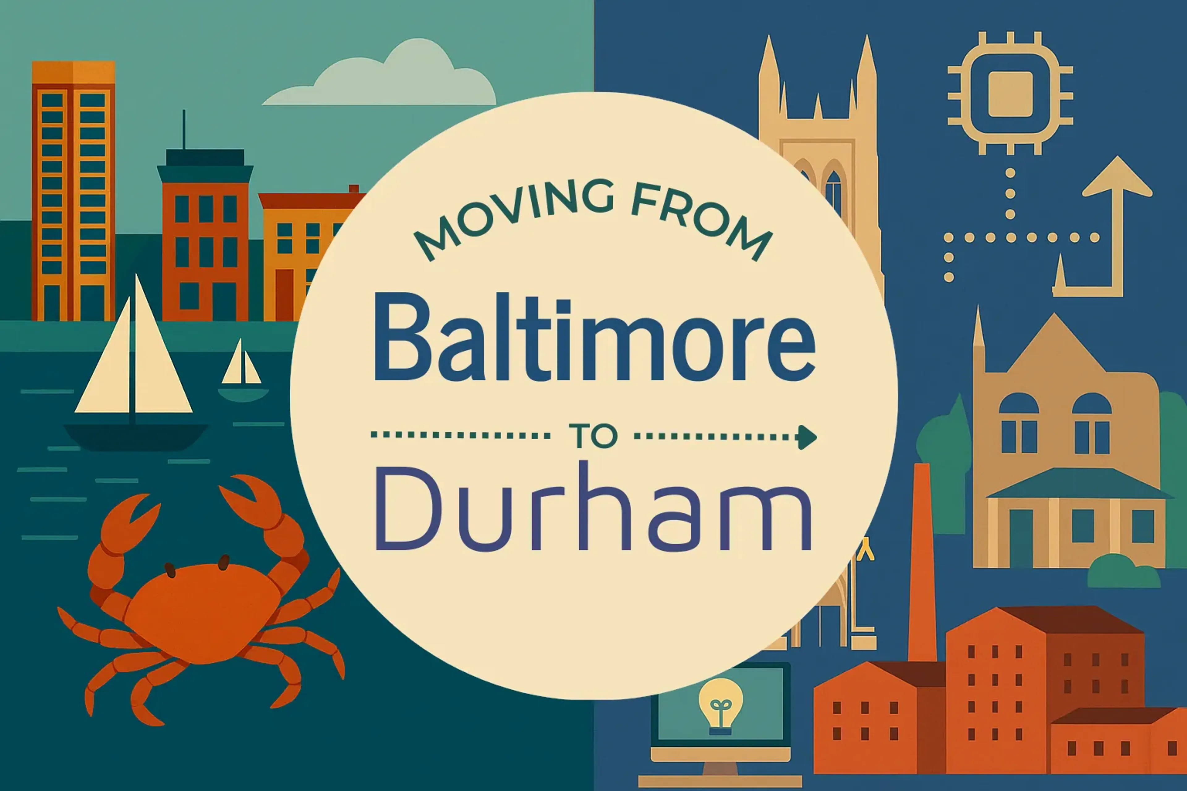 Side-by-side comparison of Baltimore to Durham moving companies