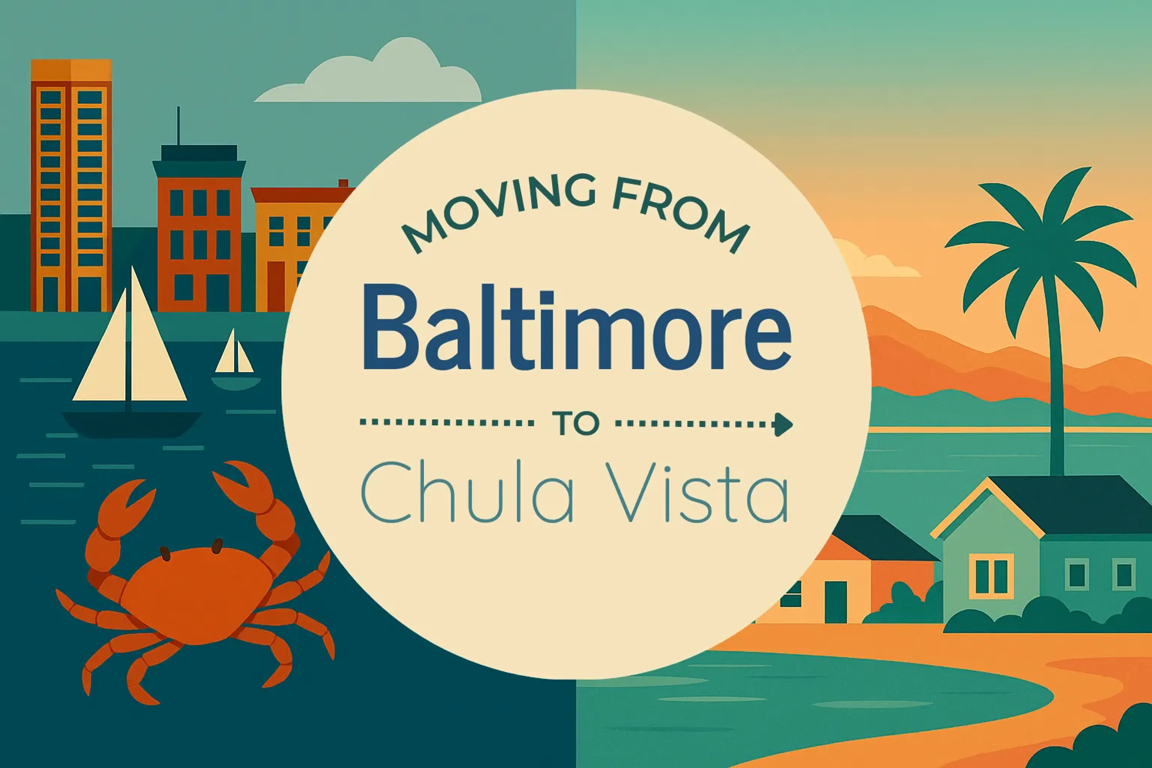 Side-by-side comparison of Baltimore to Chula Vista moving companies