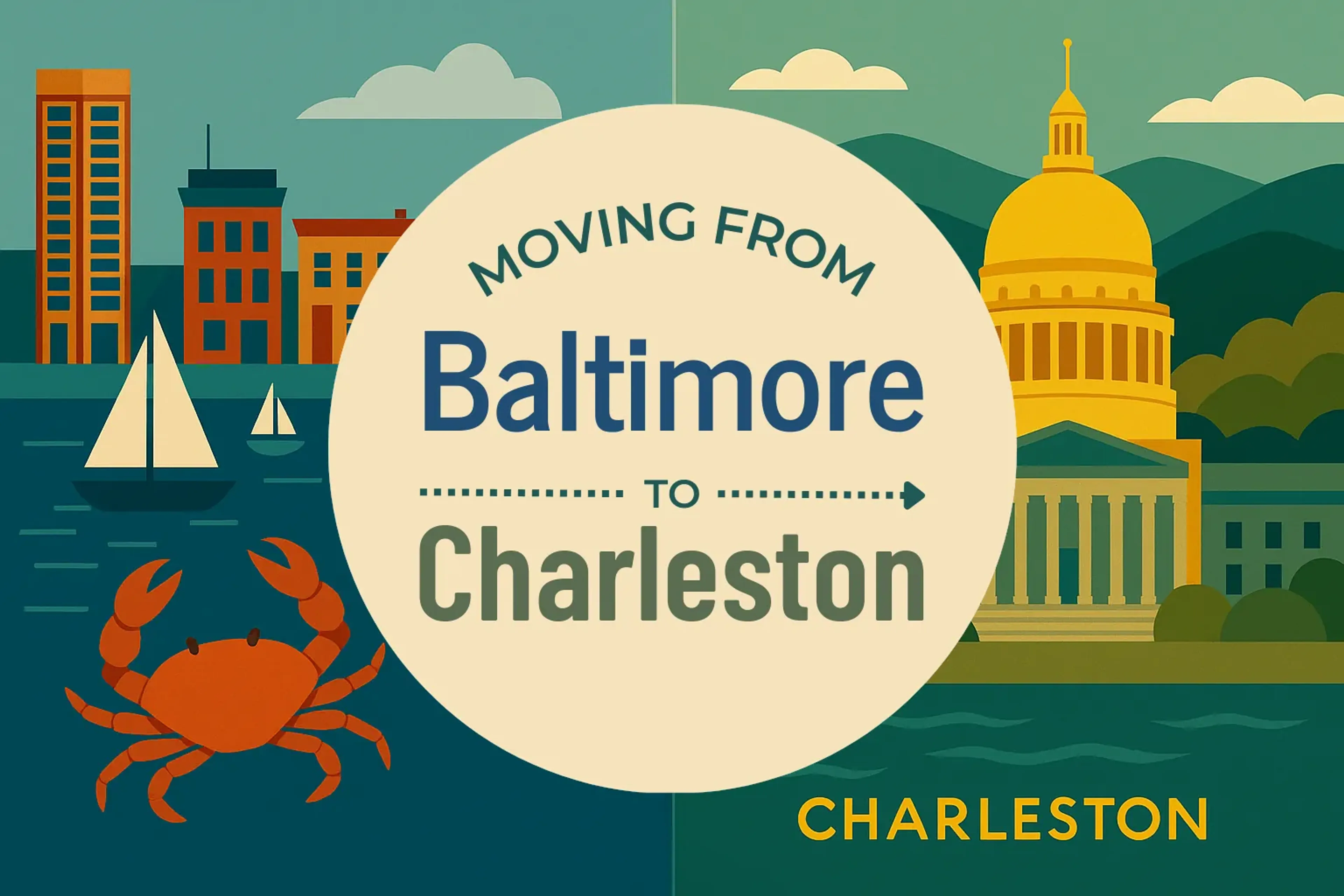 Side-by-side comparison of Baltimore to Charleston moving companies