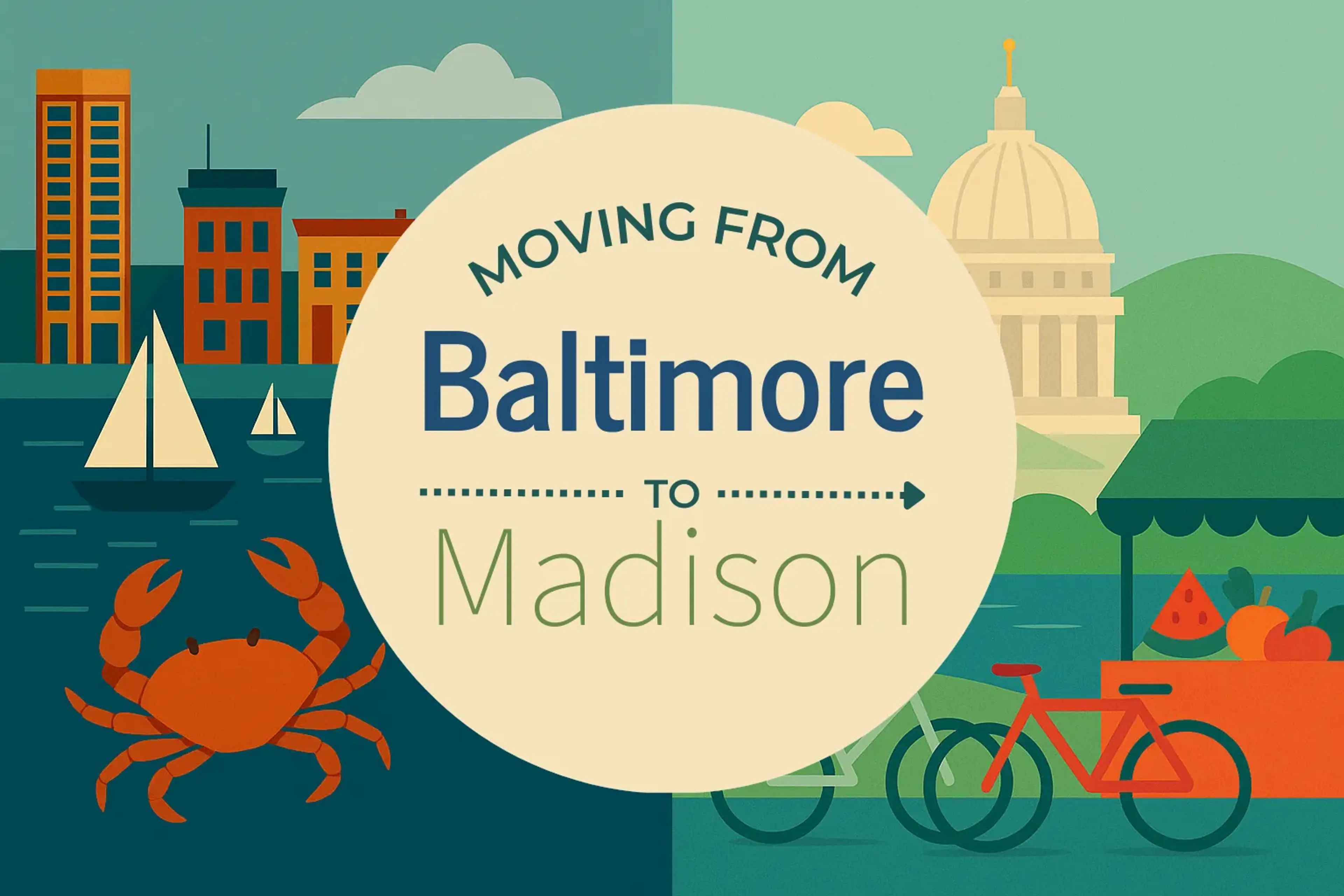 Side-by-side comparison of Baltimore to Madison moving companies