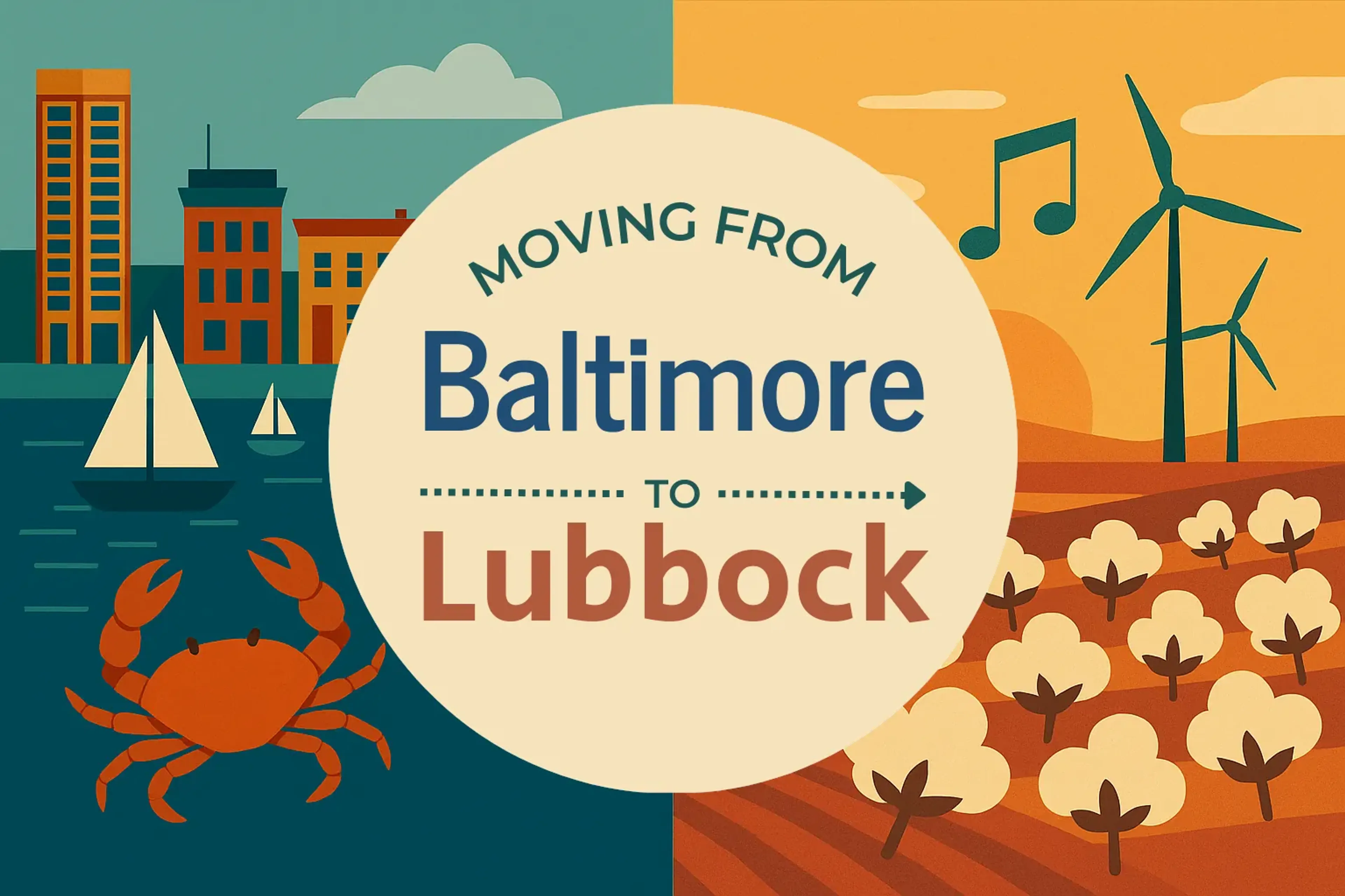 Side-by-side comparison of Baltimore to Lubbock moving companies