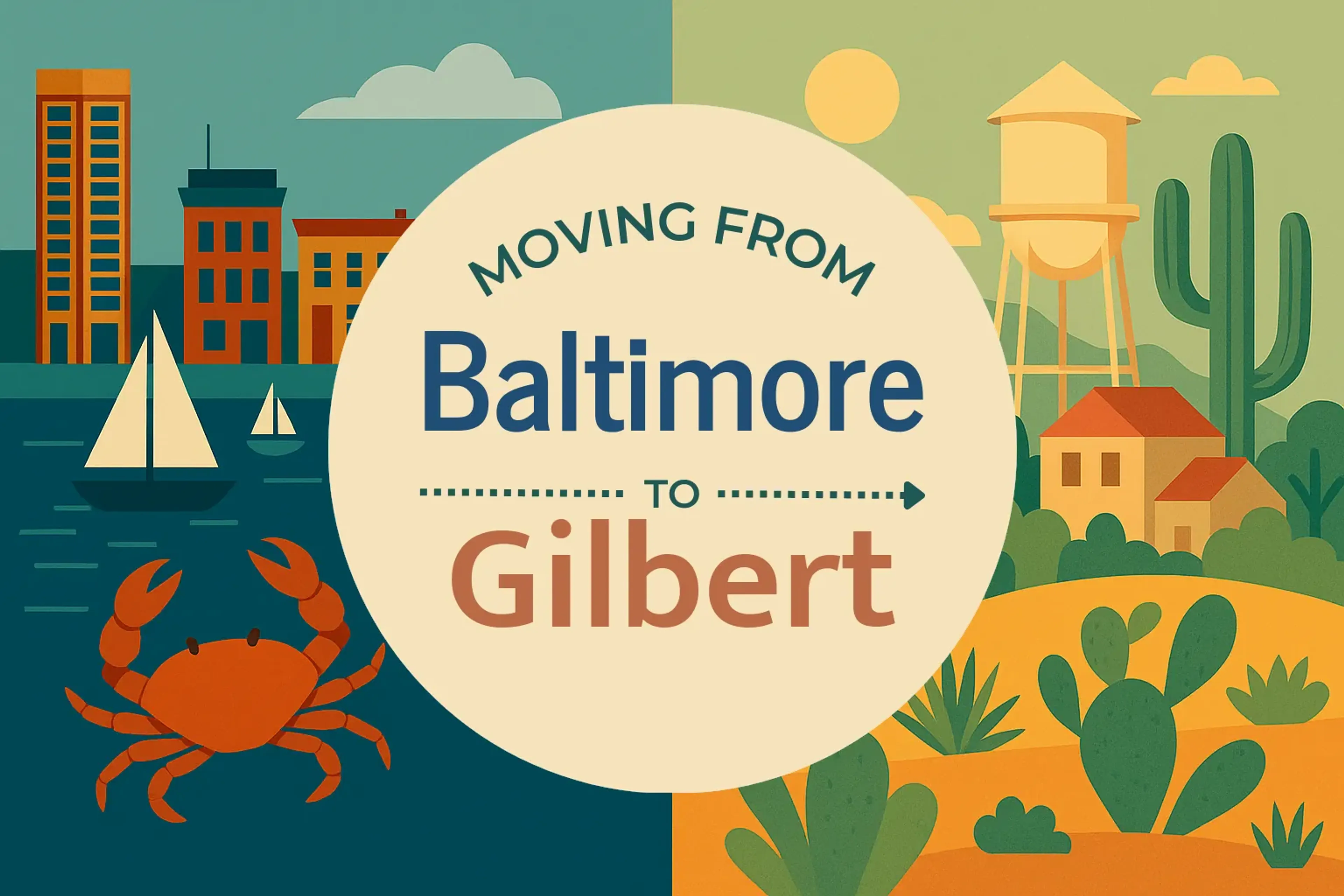 Side-by-side comparison of Baltimore to Gilbert moving companies