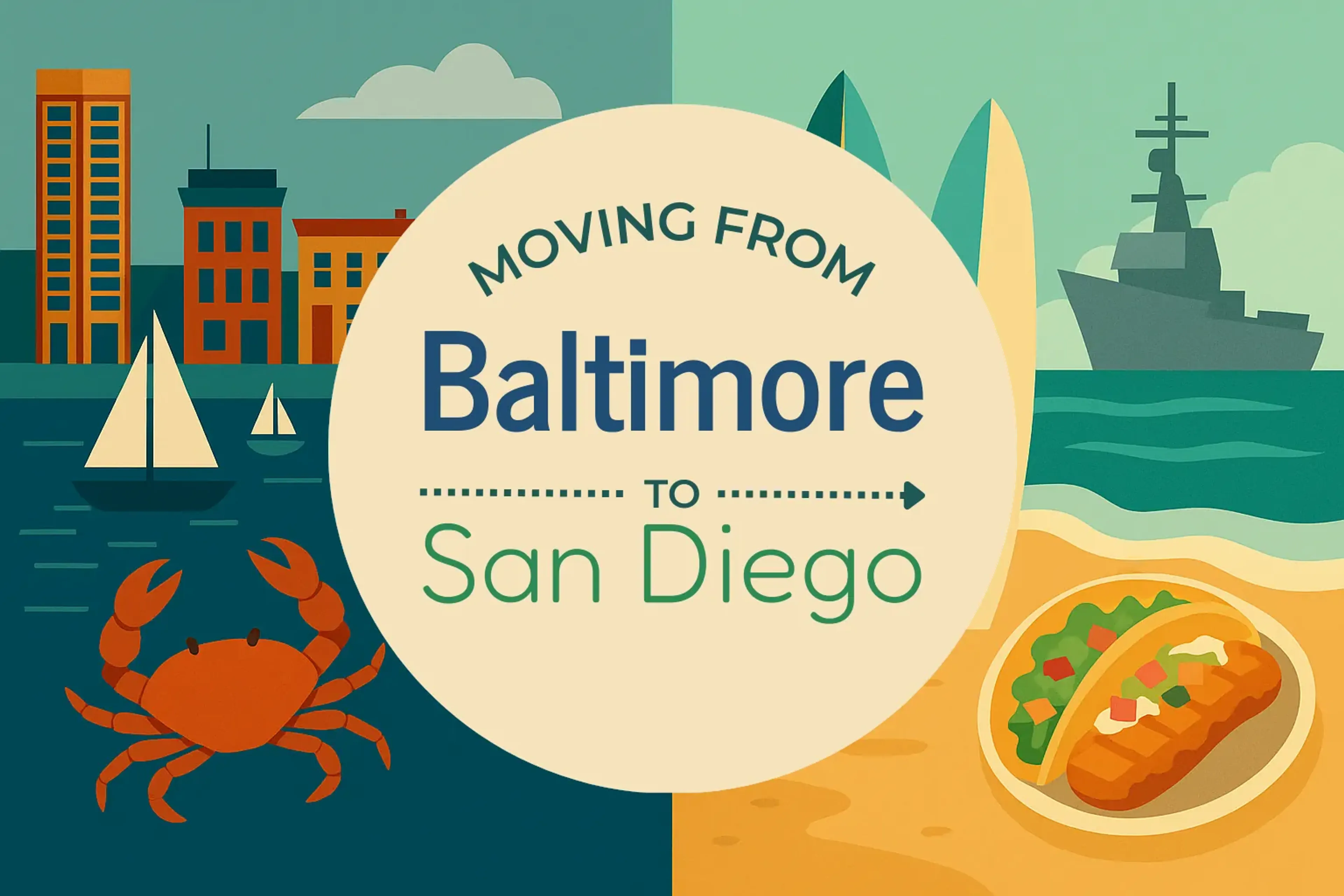 Side-by-side comparison of Baltimore to San Diego moving companies