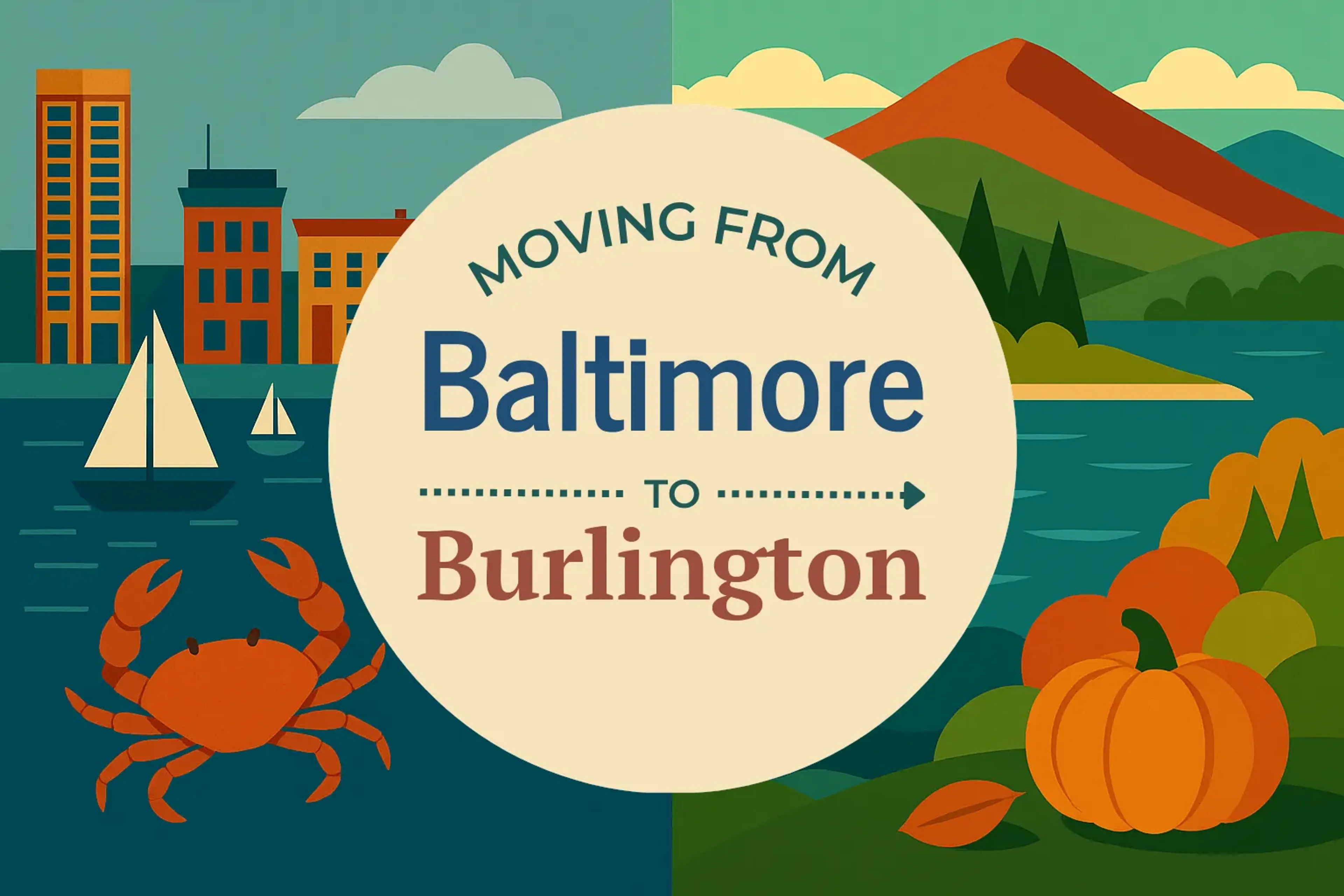 Side-by-side comparison of Baltimore to Burlington moving companies