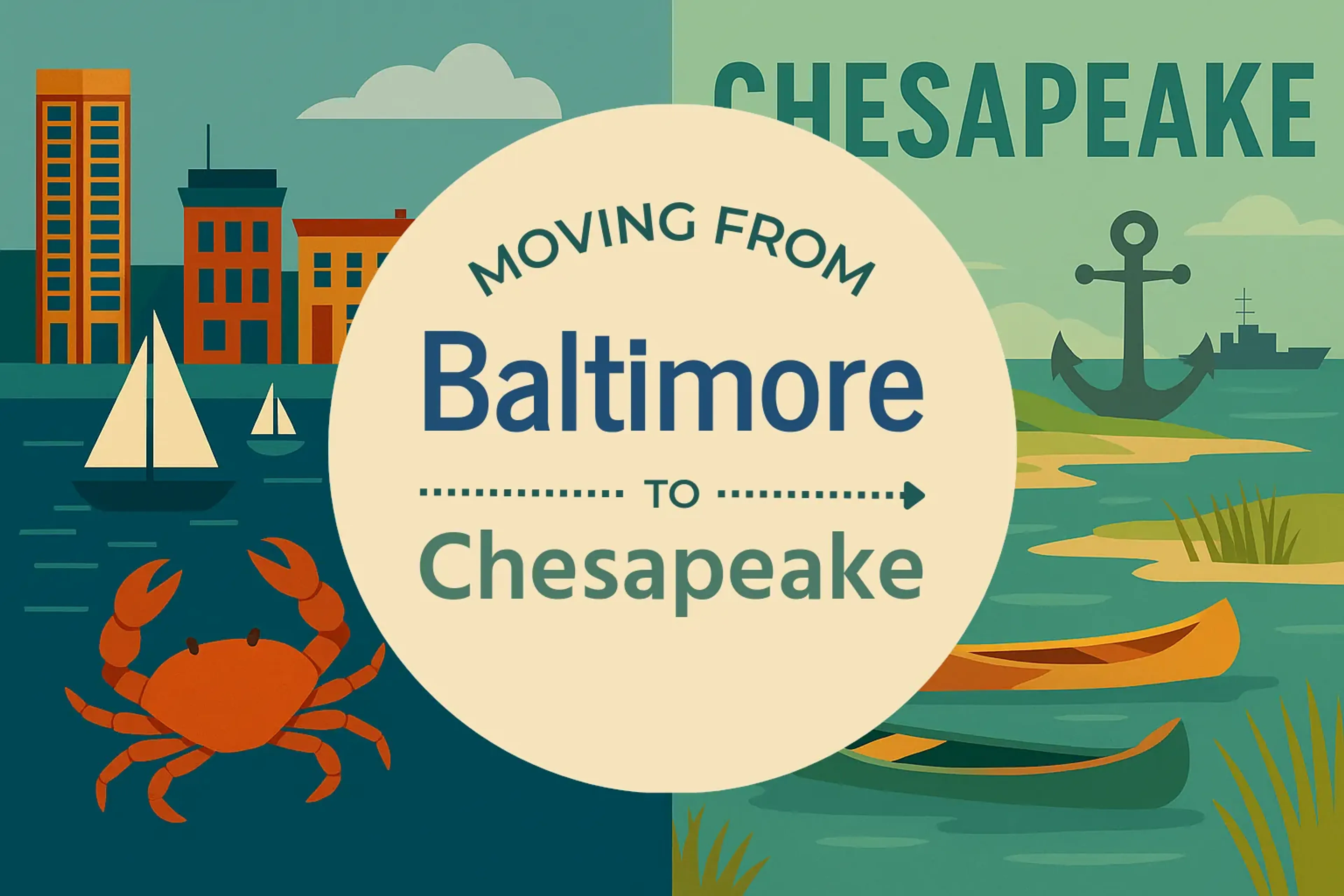 Side-by-side comparison of Baltimore to Chesapeake moving companies