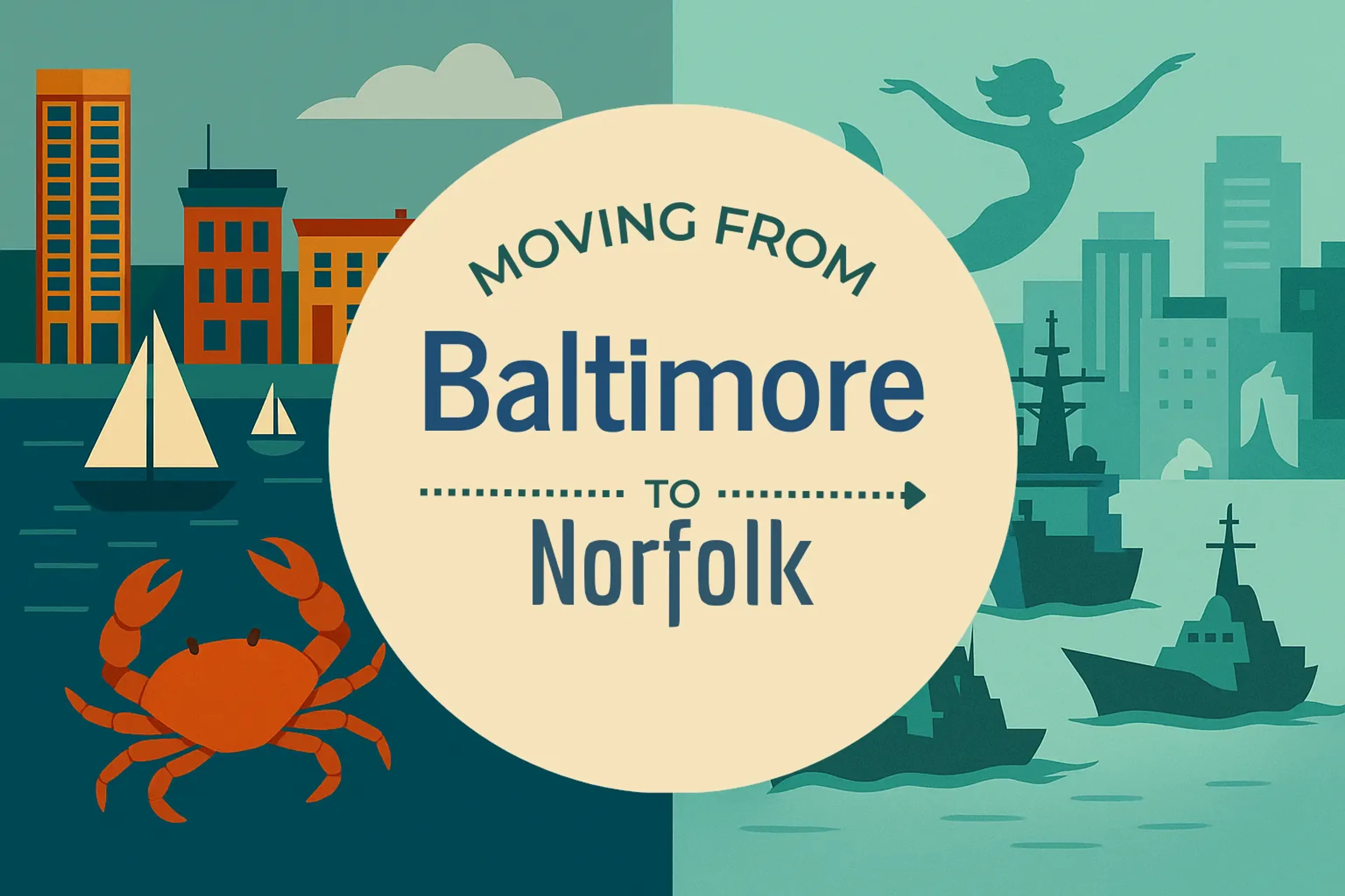 Side-by-side comparison of Baltimore to Norfolk moving companies