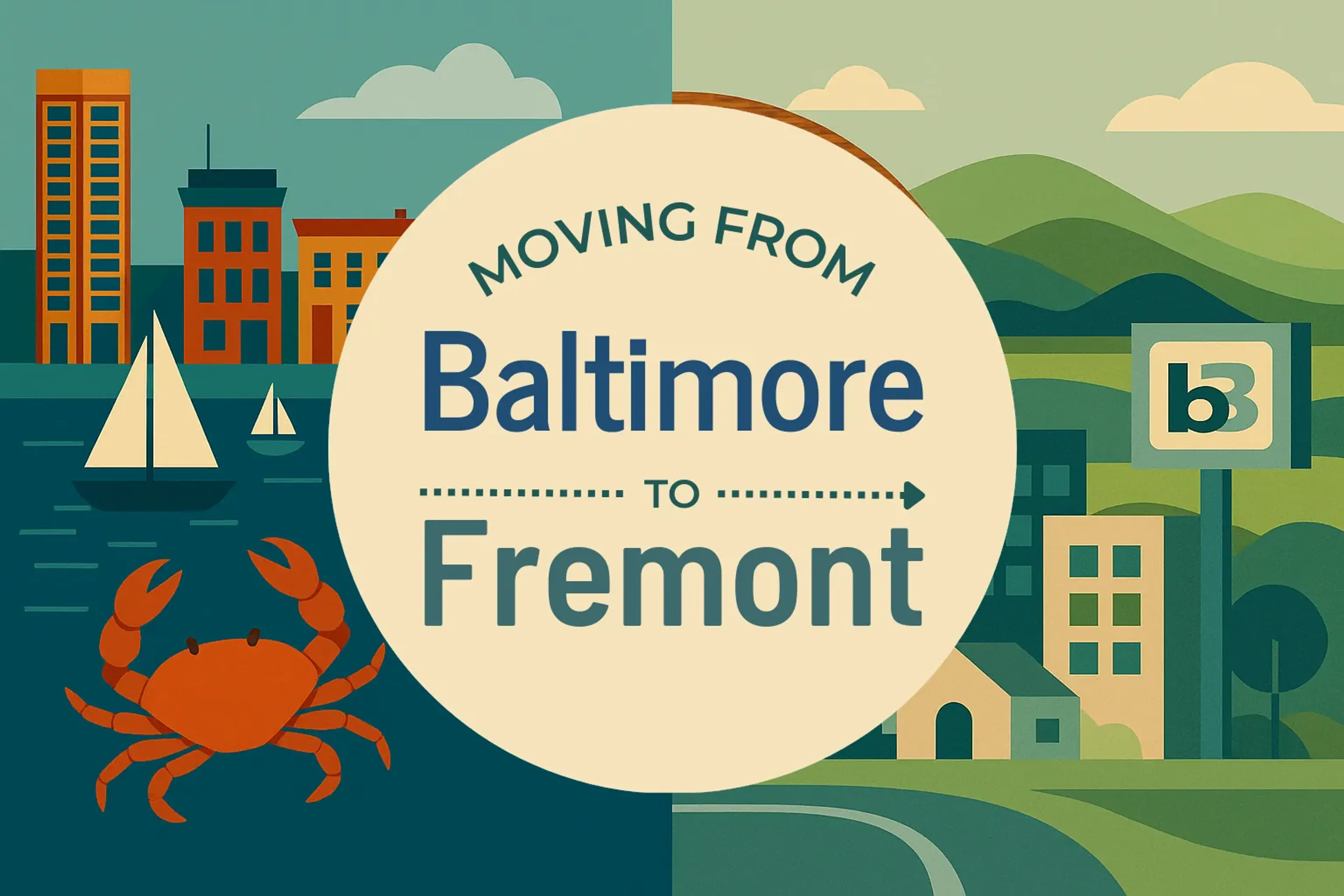 Side-by-side comparison of Baltimore to Fremont moving companies