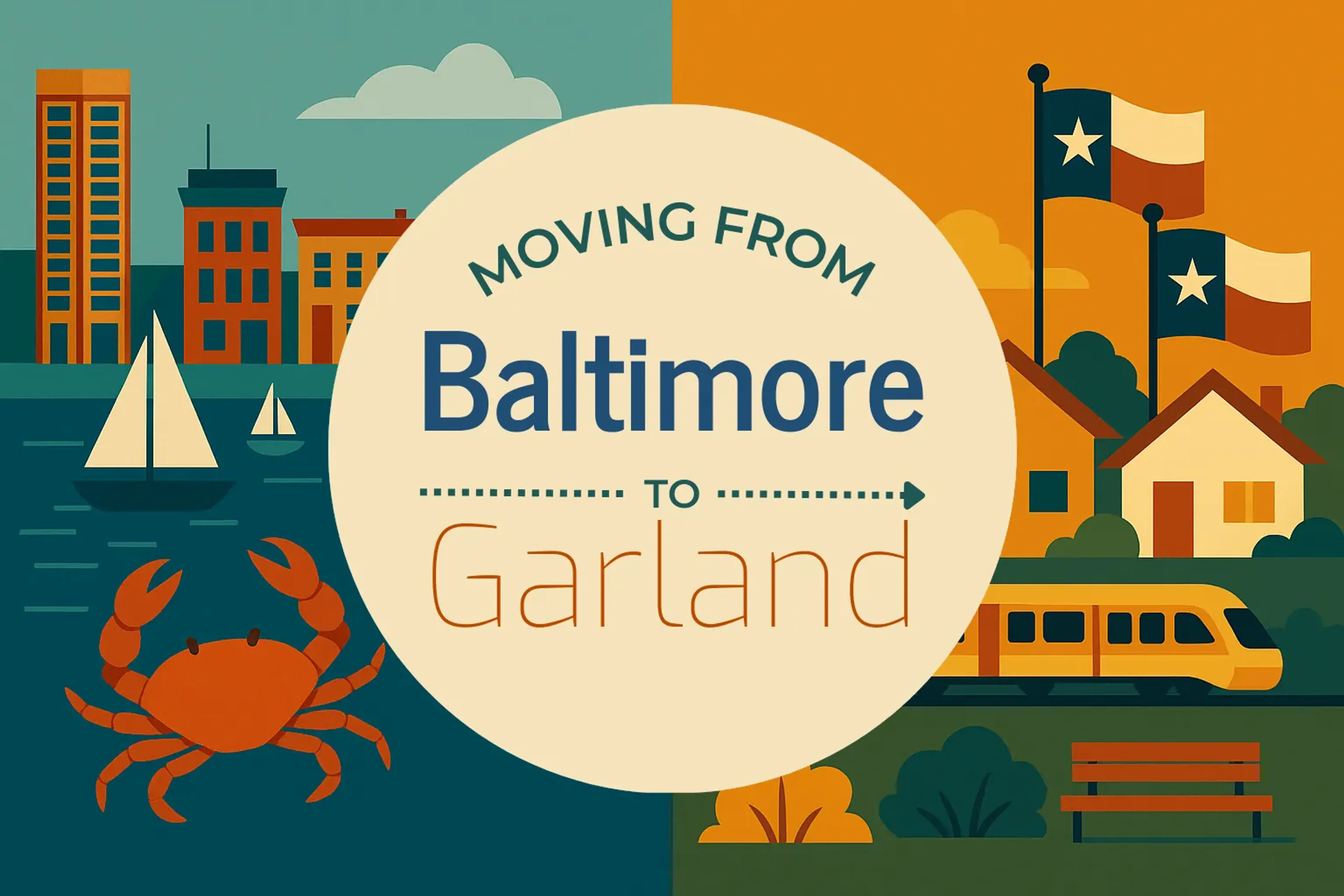 Side-by-side comparison of Baltimore to Garland moving companies