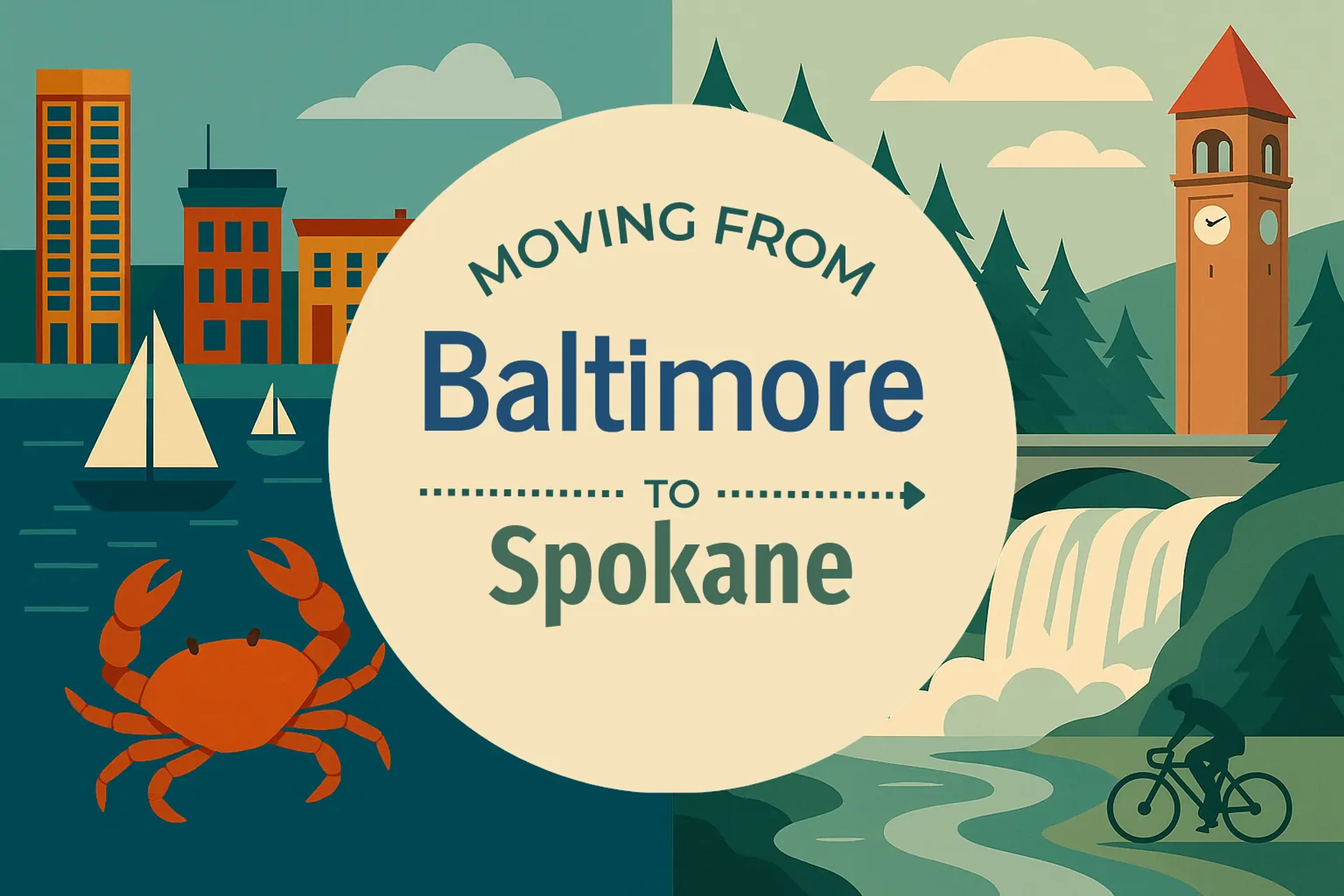 Side-by-side comparison of Baltimore to Spokane moving companies