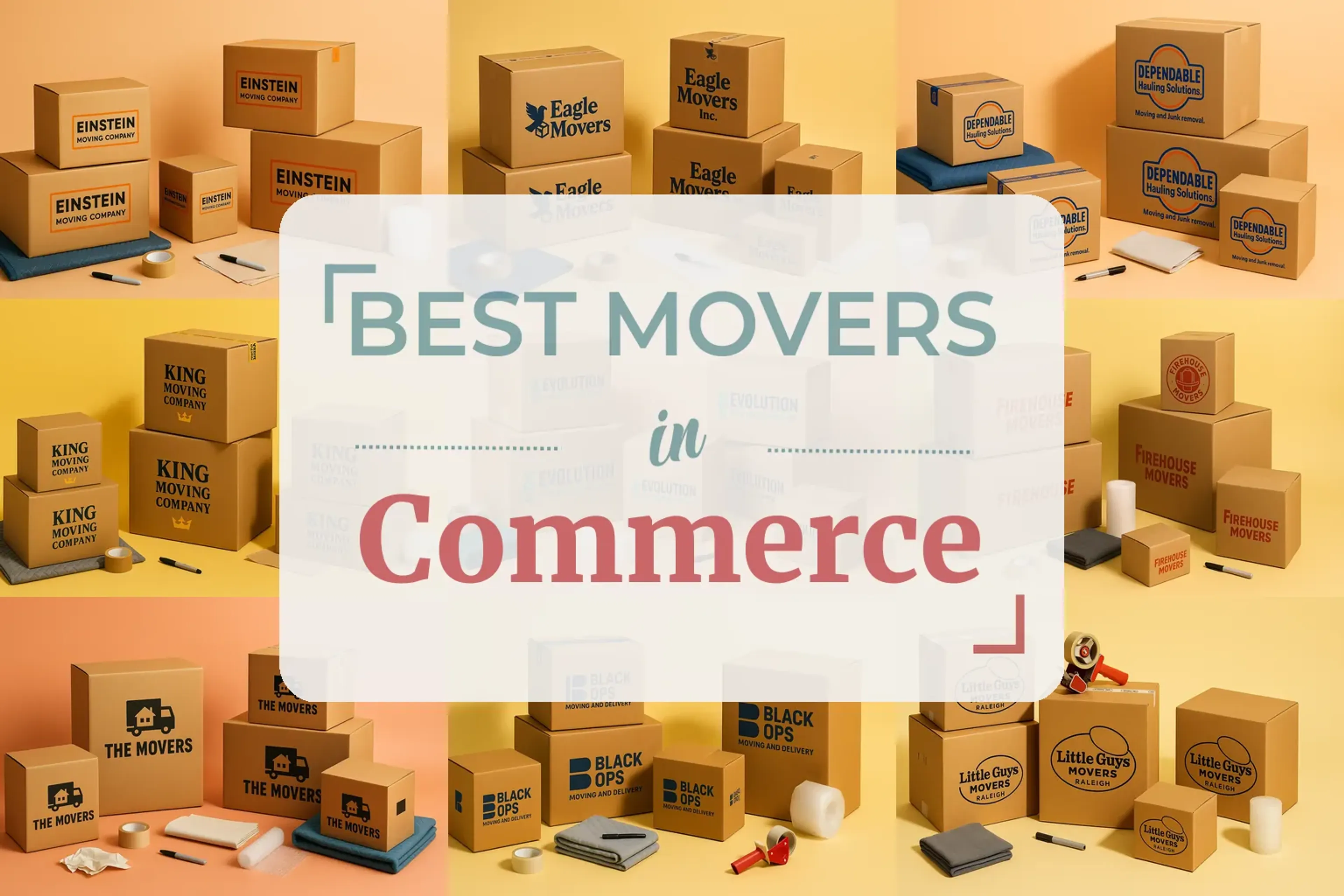 Side-by-side comparison of Commerce moving companies