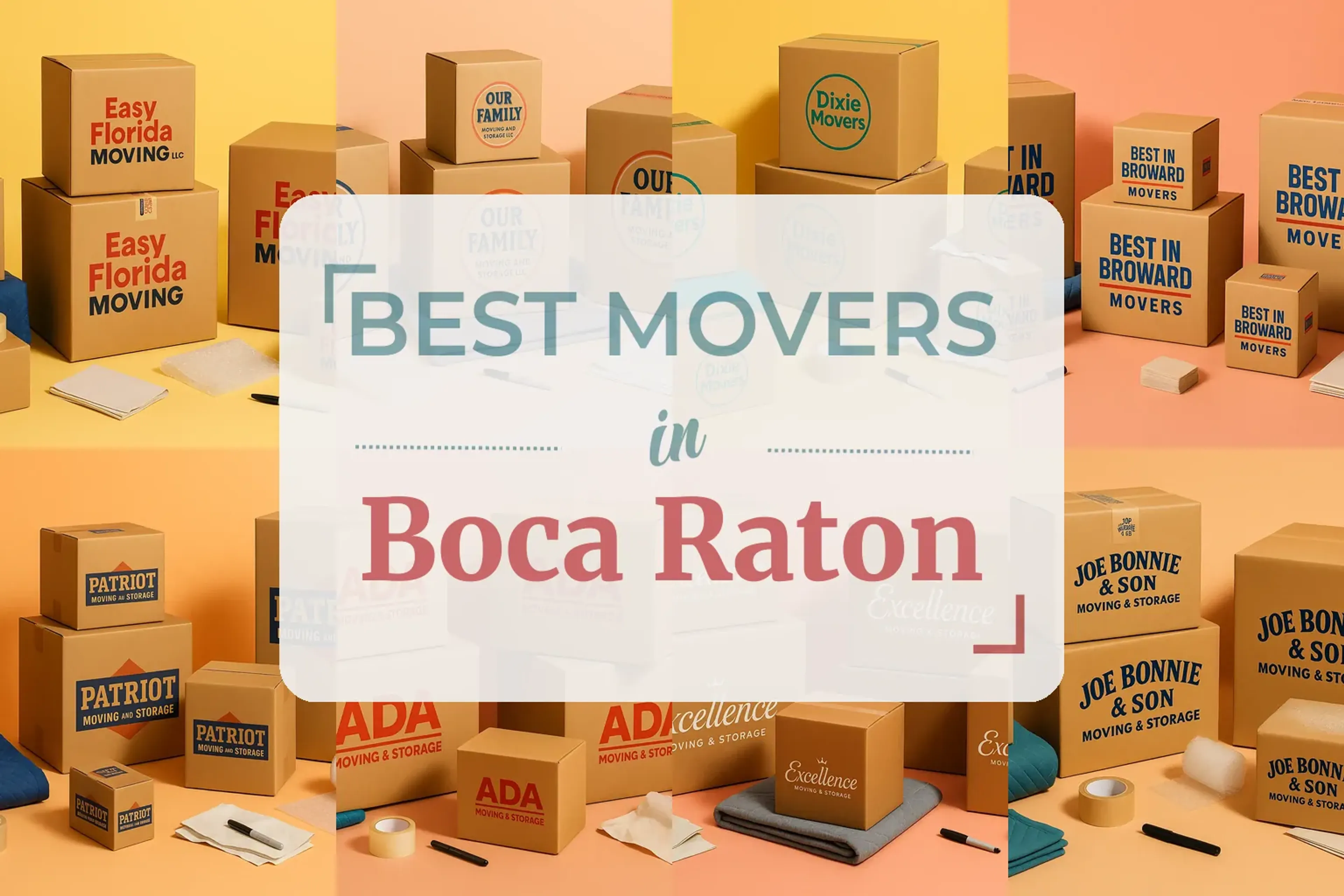 Side-by-side comparison of Boca Raton moving companies